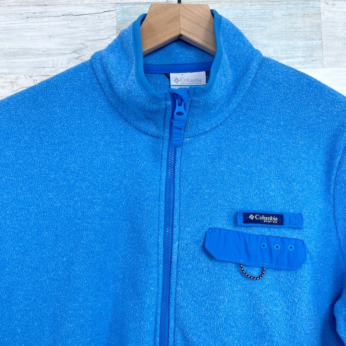 Columbia Columbia PFG Fleece Full Zip Jacket Blue Lightweight M Size M / US 6-8 / IT 42-44 - 2 Thumbnail