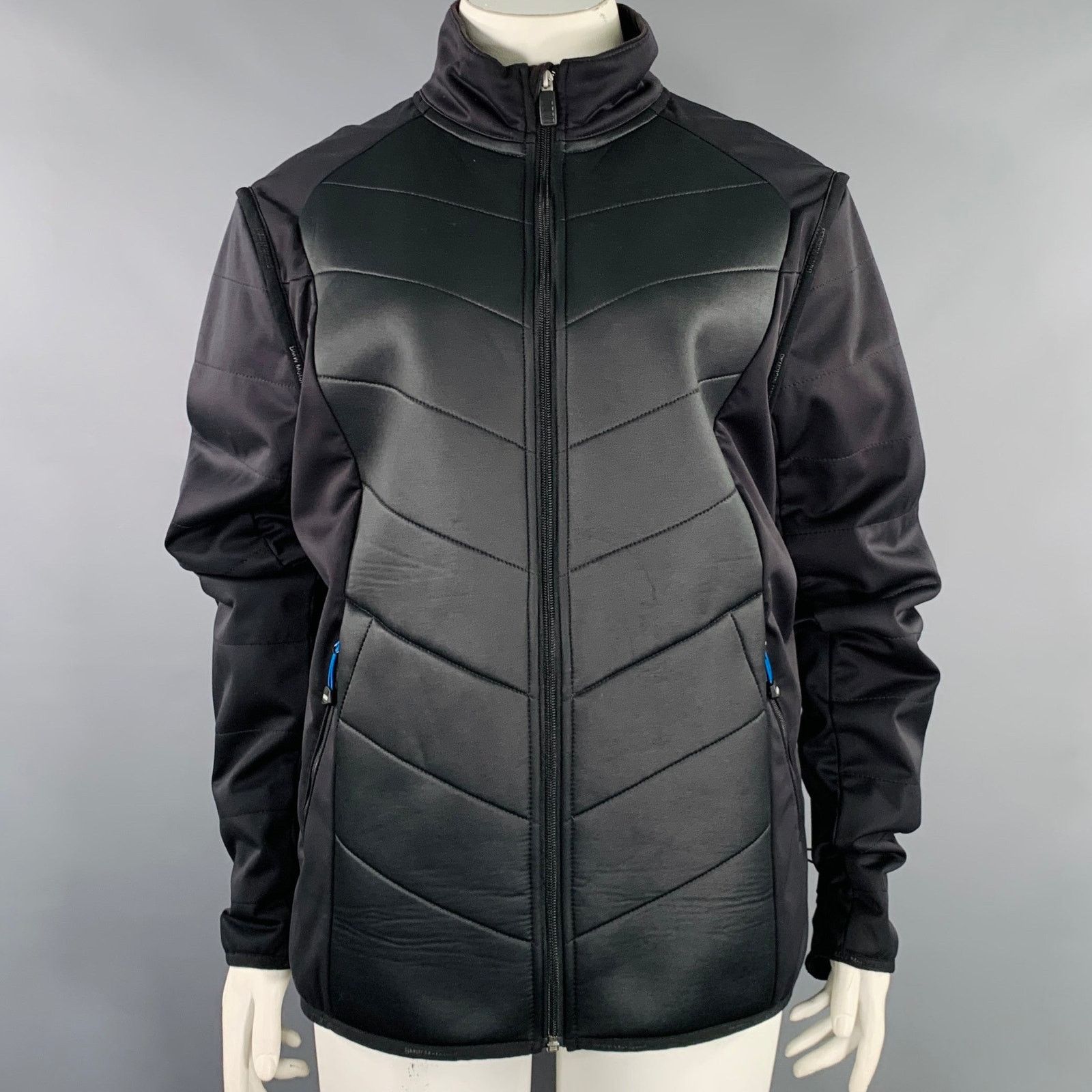 BMW BMW 3XL Black Polyester Blend Quilted Zip Pockets Jacket Size 3XL / US 20-22 - 1 Thumbnail