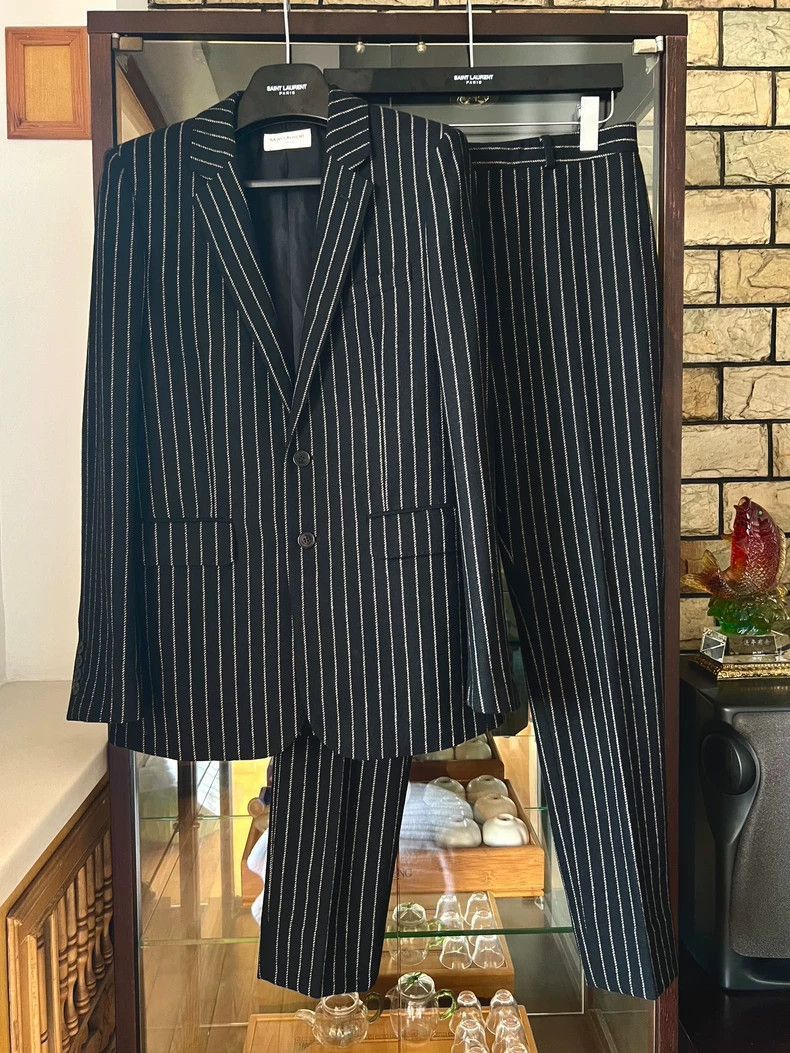 Saint Laurent Paris Saint Laurent Paris 15fw black and white woolen suit set-25 Size US S / EU 44-46 / 1 - 1 Thumbnail