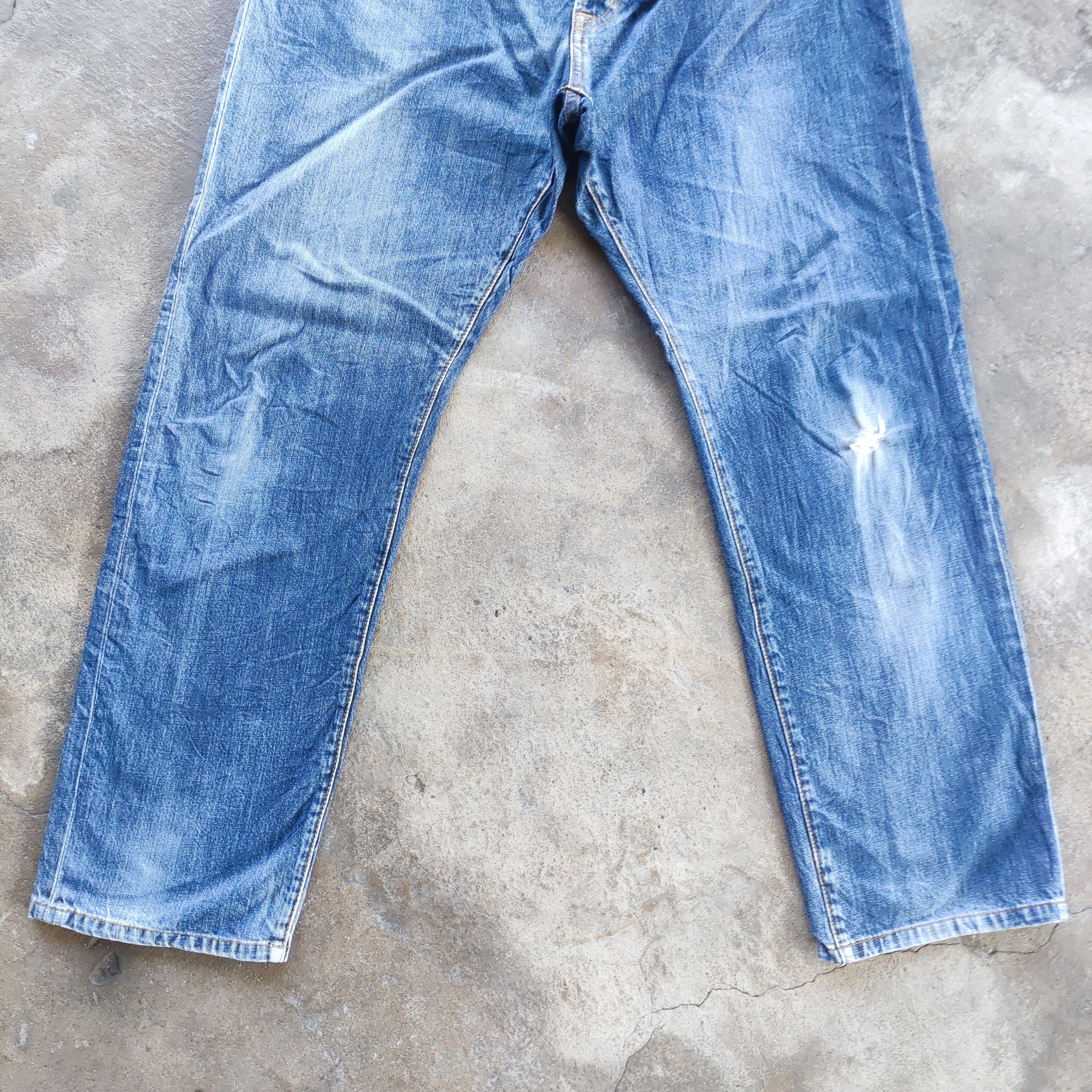 Japanese Brand Vintage GU Brand Buggy Jeans Ripped Faded Pants Size US 38 / EU 54 - 4 Thumbnail