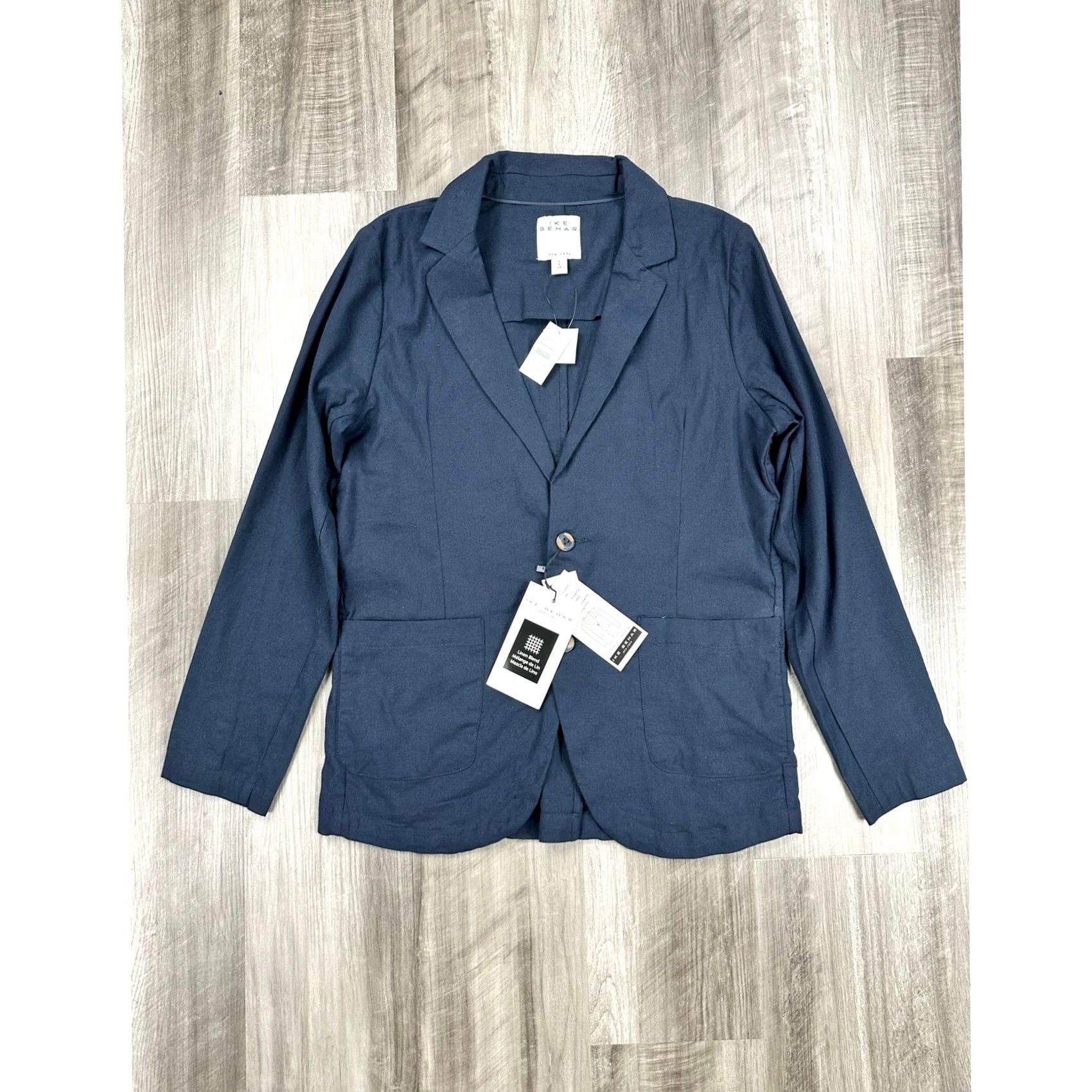 Ike Behar Ike Behar Suit Small Dark Navy Cotton Linen Spandex Unstructured NWT Men's Size 36R - 7 Thumbnail