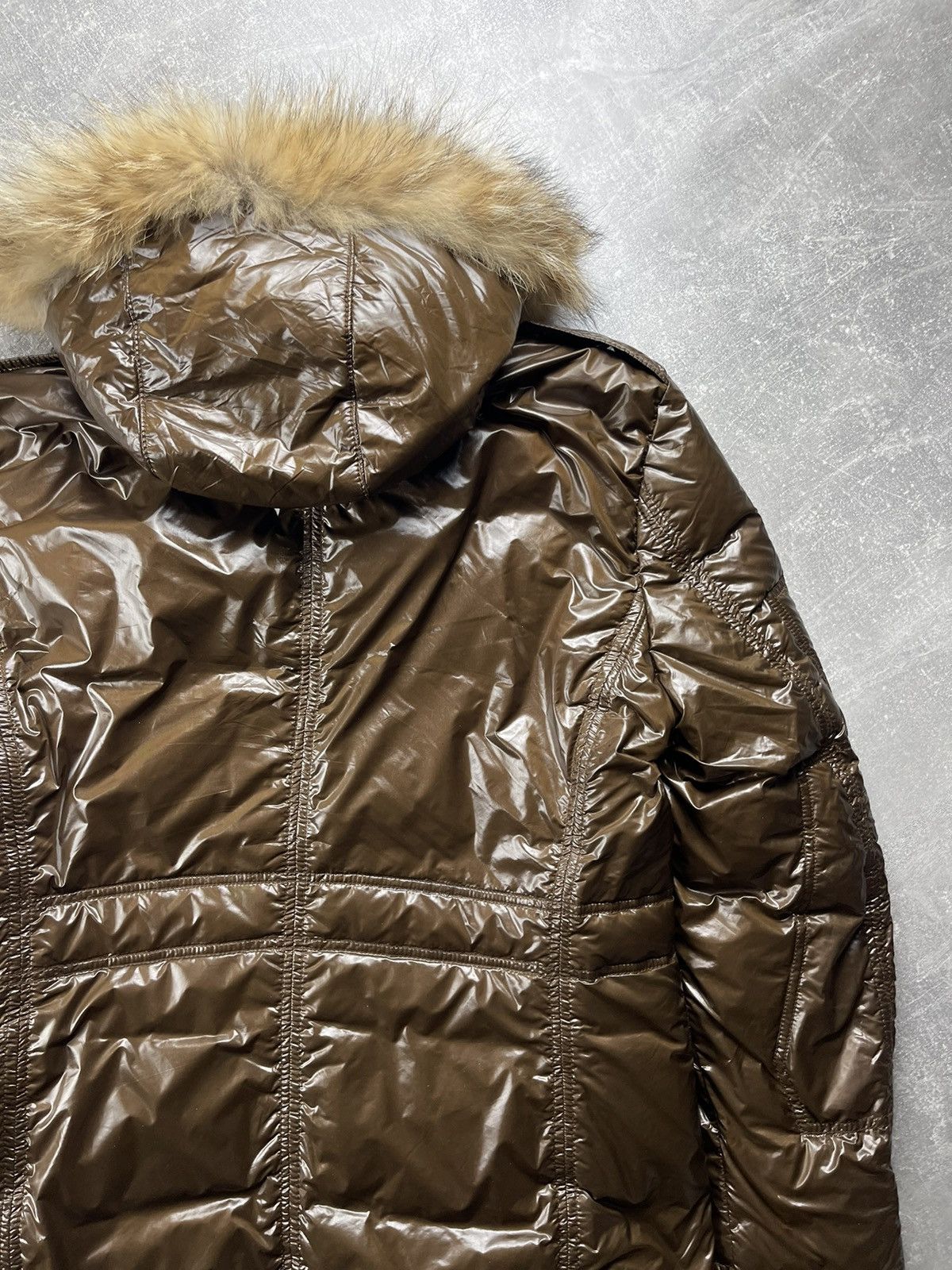 Montecore Montecore Dolomiti Down Puffer Jacket Brown Glossy Fur Hood Size US L / EU 52-54 / 3 - 9 Thumbnail