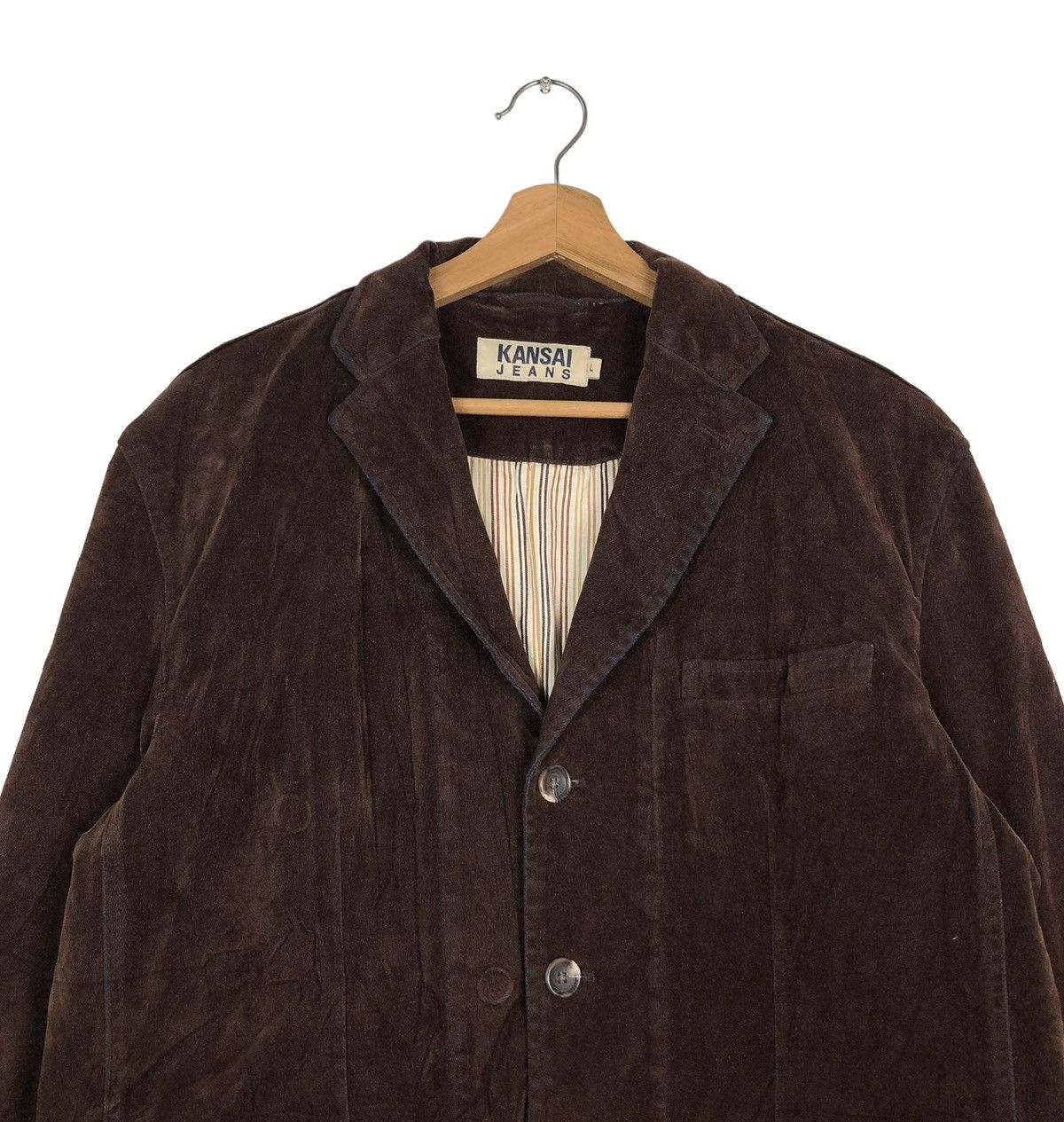 Japanese Brand 🔥VINTAGE CHORE VELVET WORK JACKET KANSAI JEANS BLANKET Size US L / EU 52-54 / 3 - 3 Thumbnail