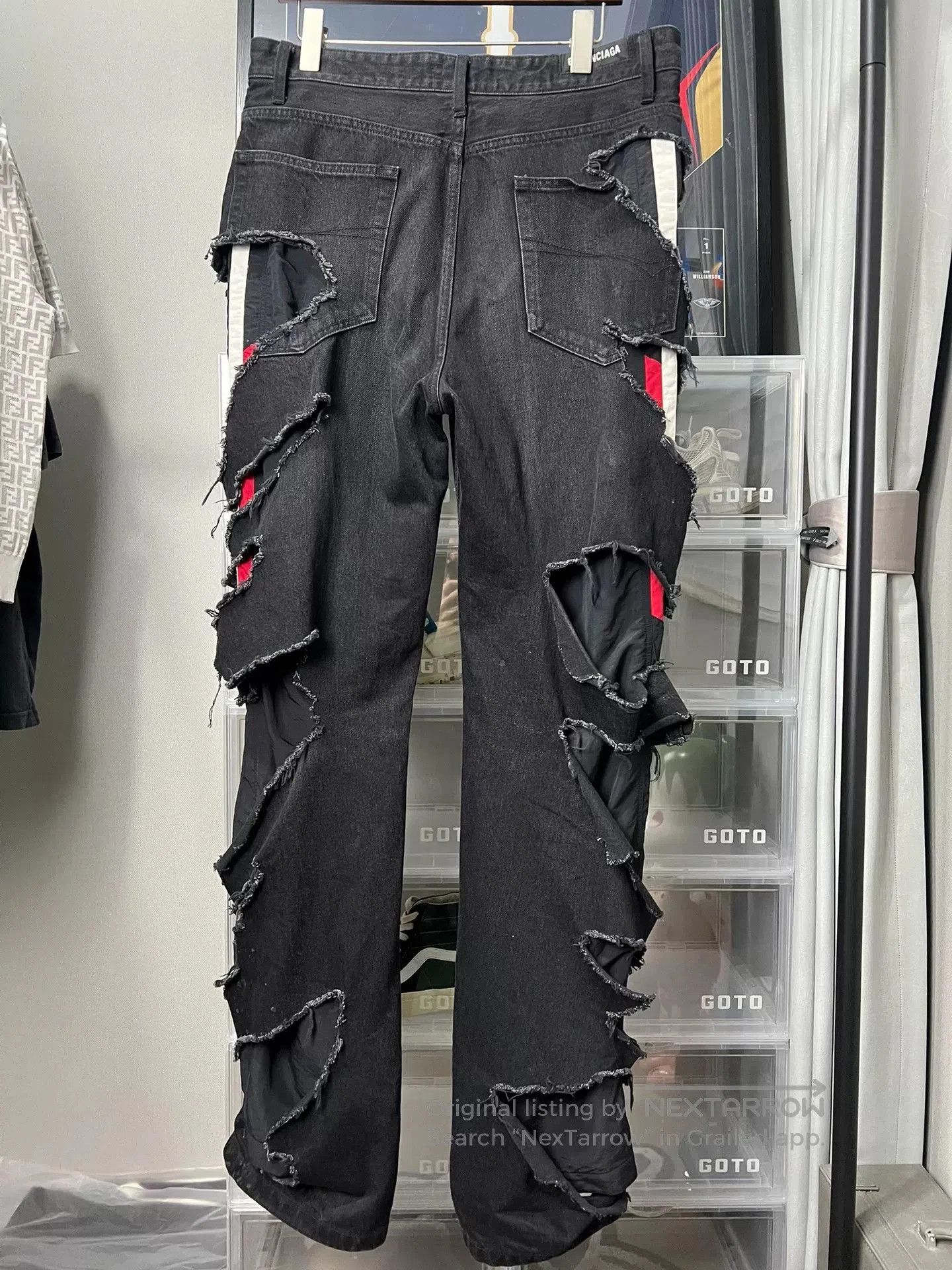 Balenciaga Balenciaga Double Layer Distressed Jeans. Size US 27 - 2 Thumbnail