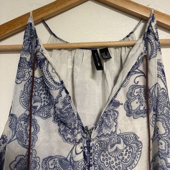 Mango MNG Collection Silk Blue Floral Halter Dress - Size S Size S / US 4 / IT 40 - 5 Thumbnail