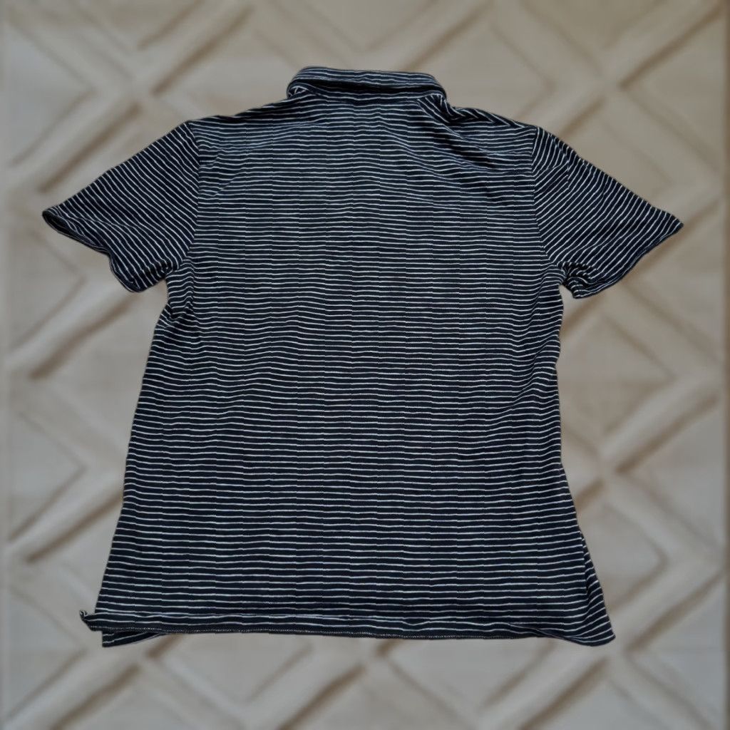 Vince Vince Polo Shirt Mens M Navy Blue Striped Short Sleeve Casual Preppy Sports 90s Mens Size US M / EU 48-50 / 2 - 1 Thumbnail
