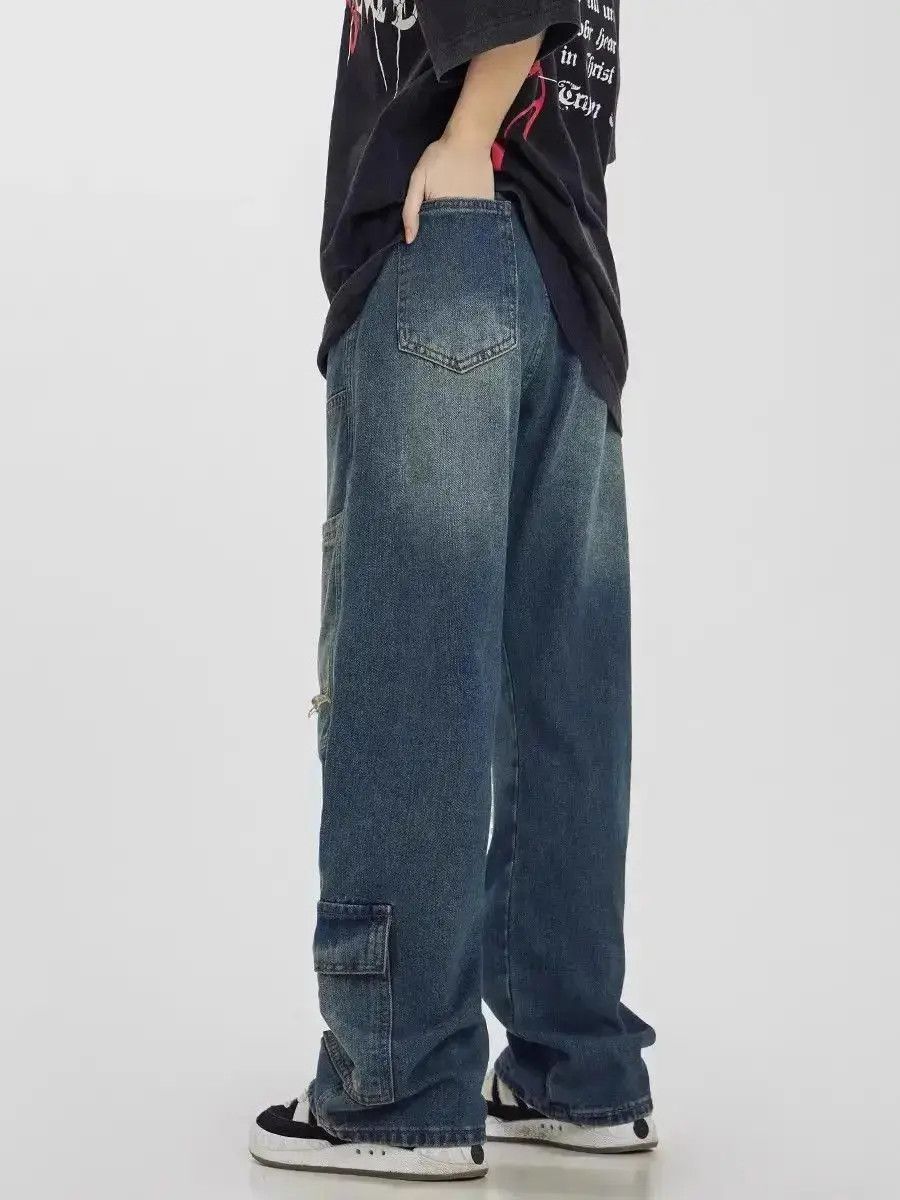 Japanese Brand Retro washed patchwork jeans Size US 32 / EU 48 - 5 Thumbnail