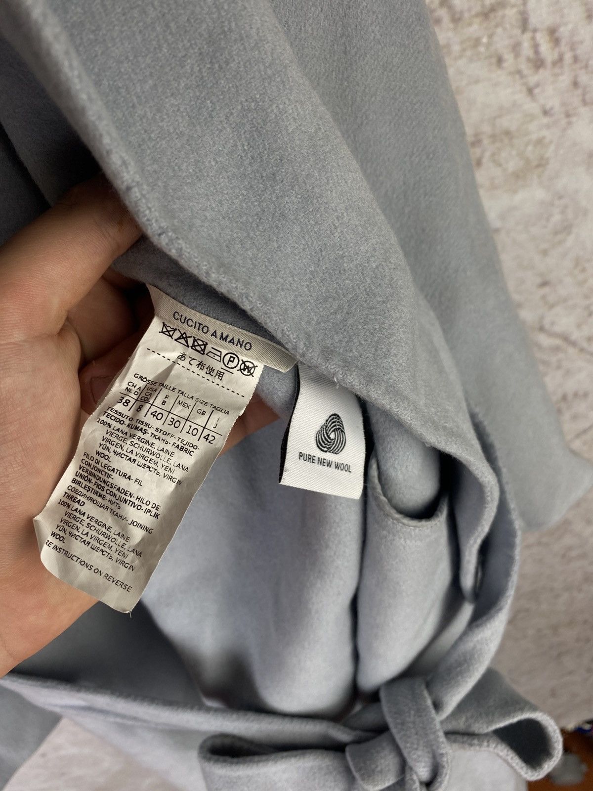 Max Mara Max Mara Long Trench Coat Blue 100% Wool US 8 Size M / US 6-8 / IT 42-44 - 5 Thumbnail