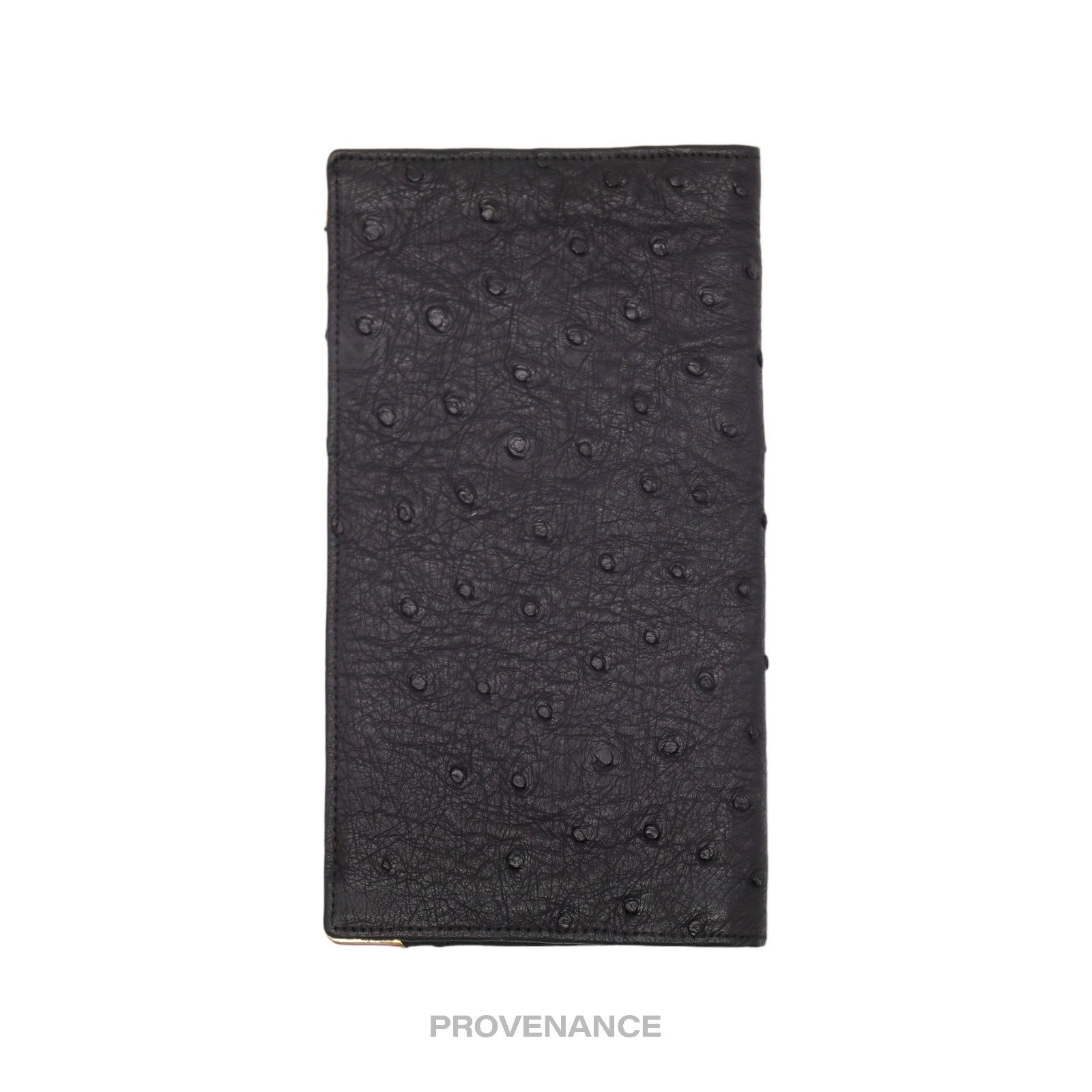 Gucci 🔴 Gucci Long Wallet - Black Ostrich Leather Size ONE SIZE - 2 Thumbnail