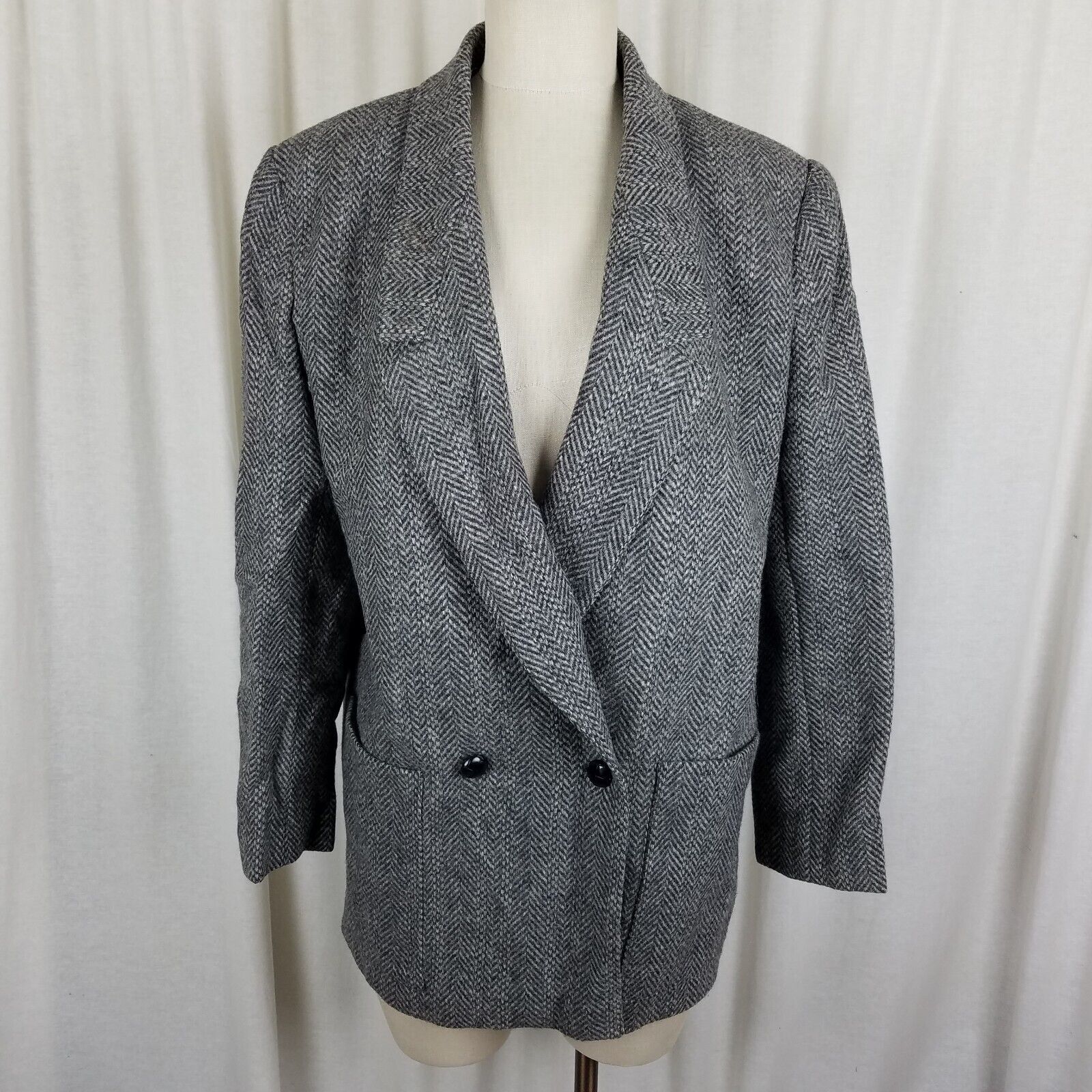 Vintage VTG Giorgio Sant Angelo Double Breasted Wool Blazer Jacket Size XL / US 12-14 / IT 48-50 - 1 Thumbnail