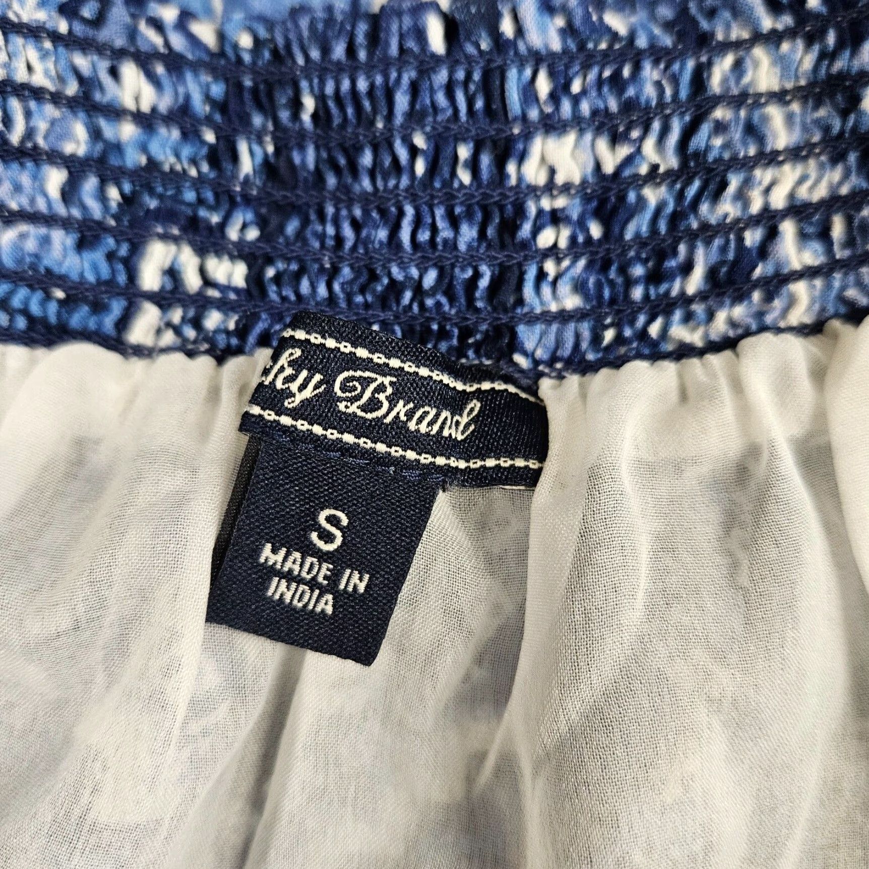 Lucky Brand Lucky Brand Dress Women Sundress Sleeveless Spaghetti Strap Viscose Small Blue White Knee Length Size S / US 4 / IT 40 - 6 Thumbnail