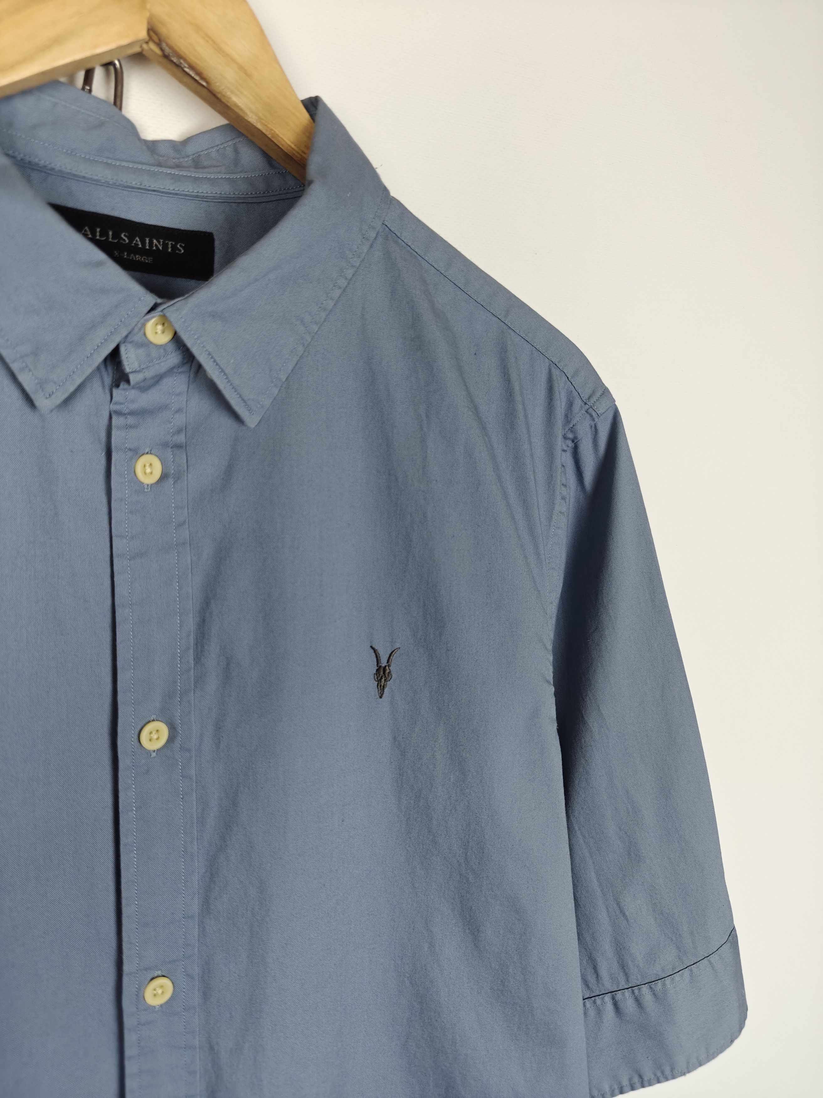 Allsaints Allsaints Shirt Redondo Collared Blue size XL Size US XL / EU 56 / 4 - 4 Thumbnail
