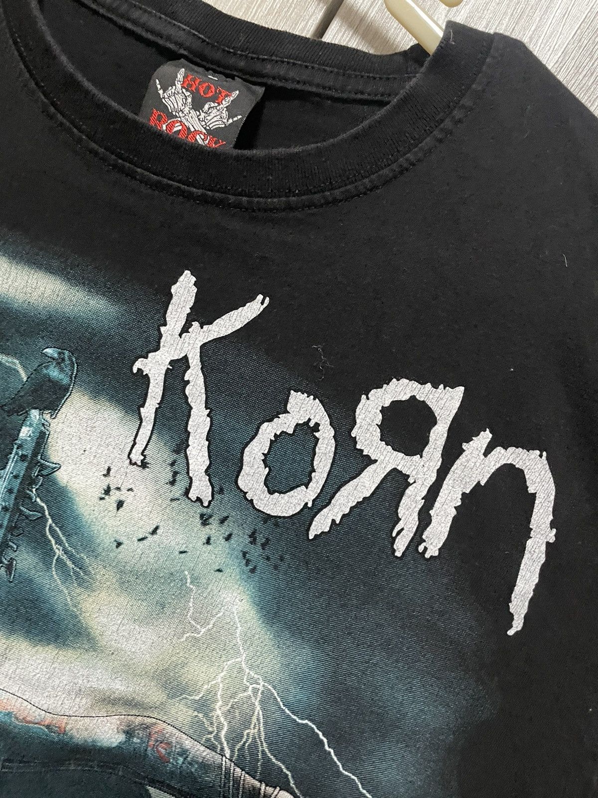 Vintage 90s Korn Tee Man Cross Skull T Shirt Rare