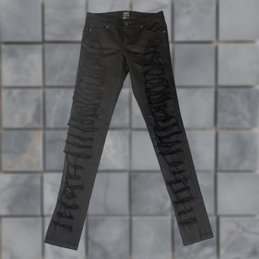 Tripp NYC TRIPP NYC ROCK GOTH PUNK Y2K Gothic Pants Women 5 Black Ankle Jeans Skinny Vintage No Size 27" / US 4 / IT 40 - 1 Thumbnail