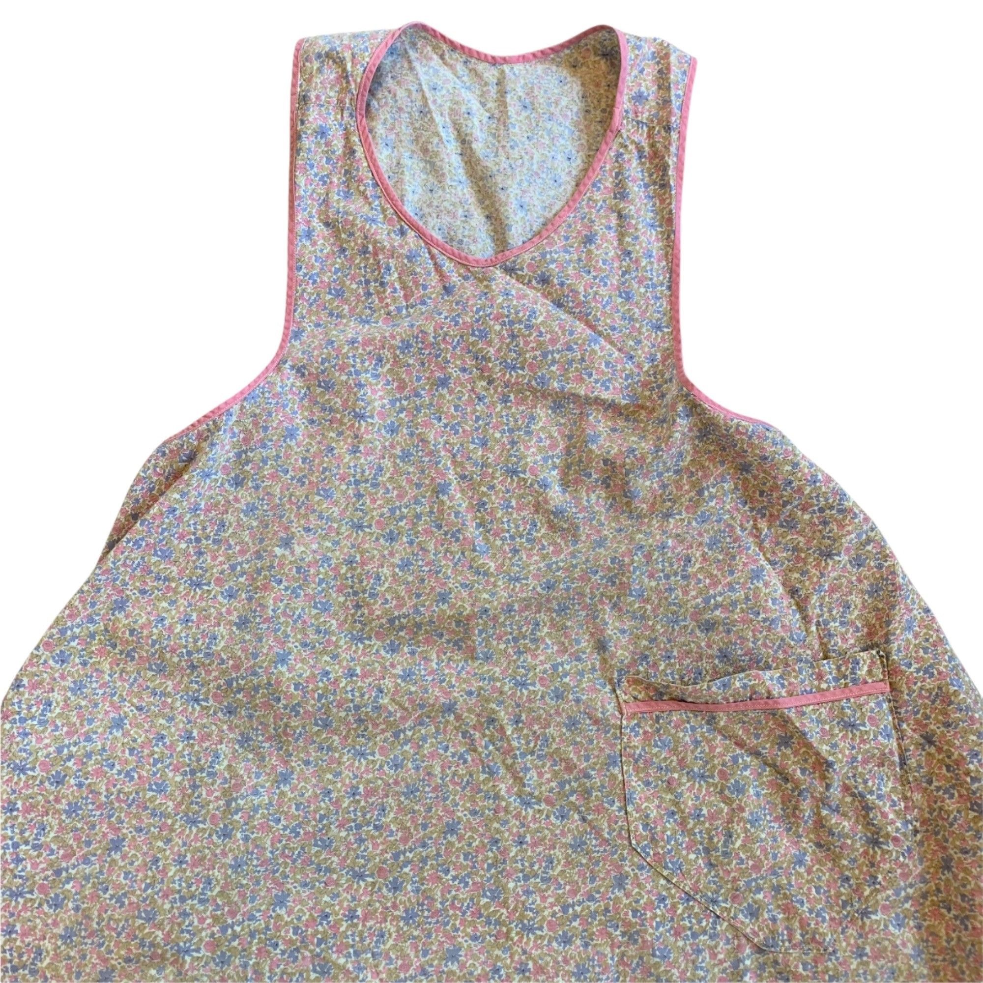 Vintage Vintage Pastel Floral Full Body Handmade Apron Size ONE SIZE - 4 Thumbnail