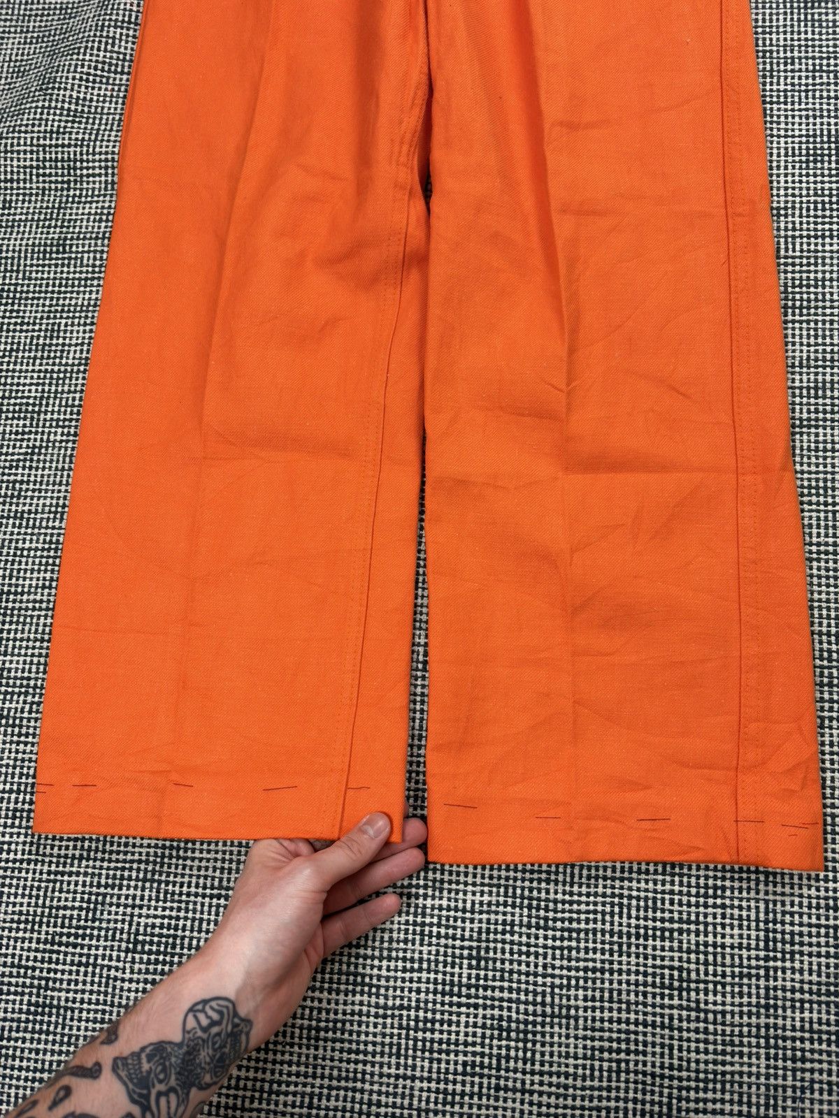 Le Laboureur 70s french chore work pants orange cotton rare Size US 28 / EU 44 - 5 Thumbnail
