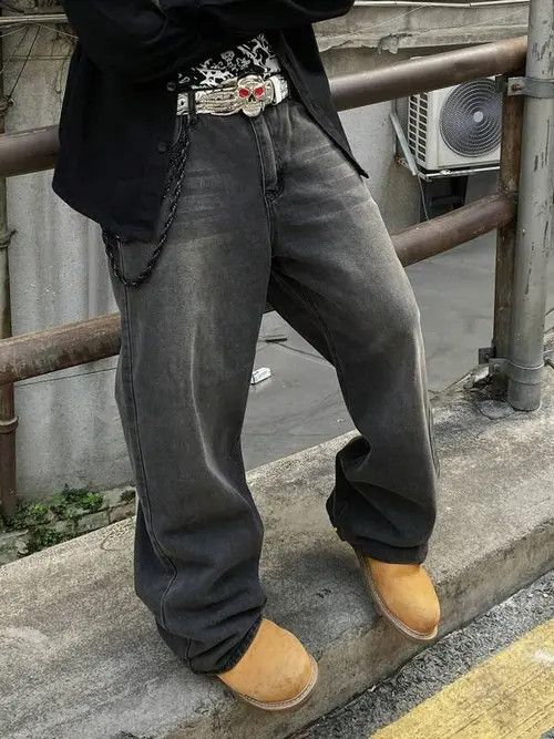 Japanese Brand Skate Baggy Denim Jeans Loose Vintage Size US 30 / EU 46 - 3 Thumbnail