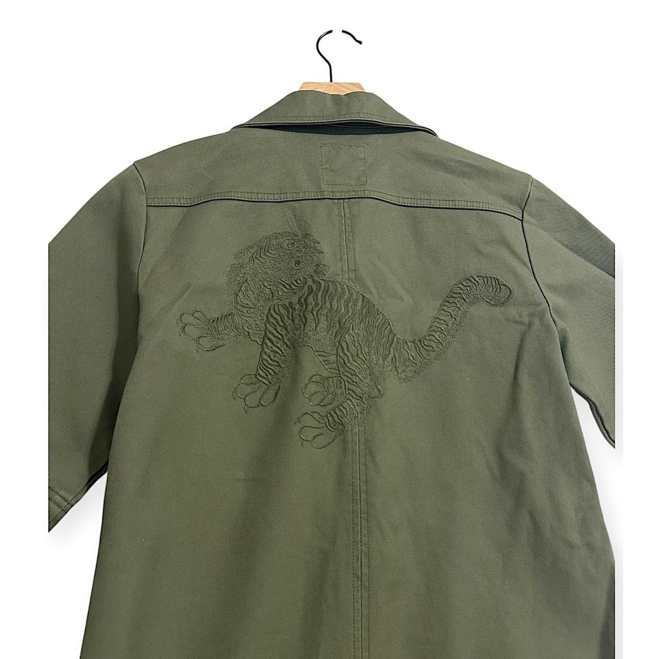 Zadig & Voltaire Zadig & Voltaire Record Brodé Tigre Shirt Dress in khaki/arm Size XS / US 0-2 / IT 36-38 - 8 Thumbnail