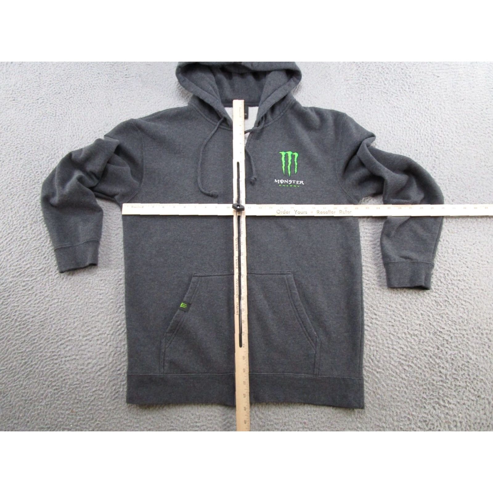 Vintage Monster Energy Mens Zip Up Hoodie Sweatshirt Gray L Regular Hooded Full Zip Sweatshirt Graphic Print Size US L / EU 52-54 / 3 - 5 Thumbnail