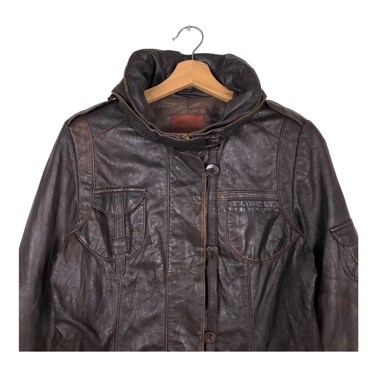 Japanese Brand 🔥VINTAGE GENUINE BIKER LEATHER JACKET KAREY CANIA JAPAN Size US M / EU 48-50 / 2 - 3 Thumbnail