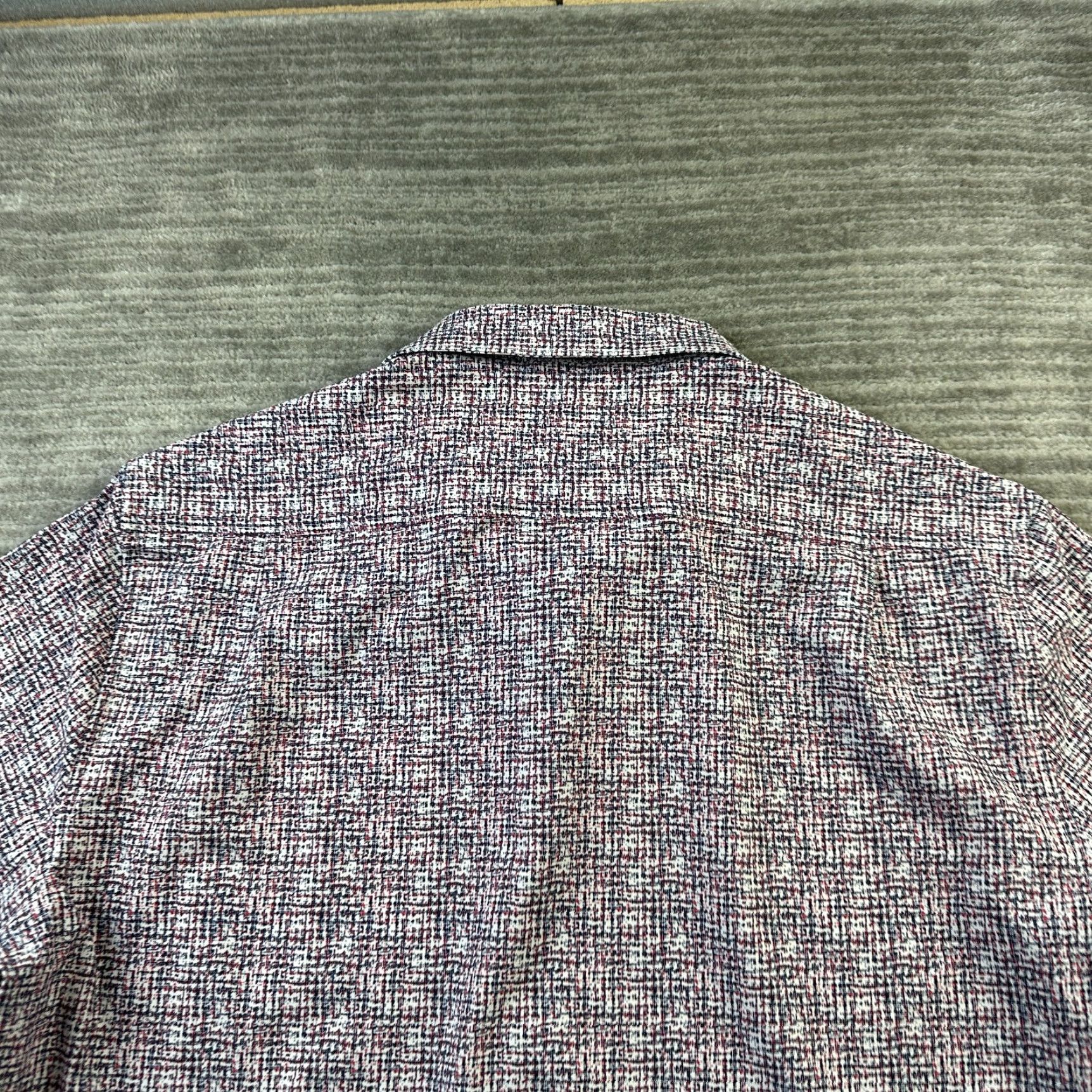 Vintage 7 Diamonds Shirt Mens Large Red 4 Way Stretch Button-Down Geometric Flip Sleeve Size US L / EU 52-54 / 3 - 5 Thumbnail