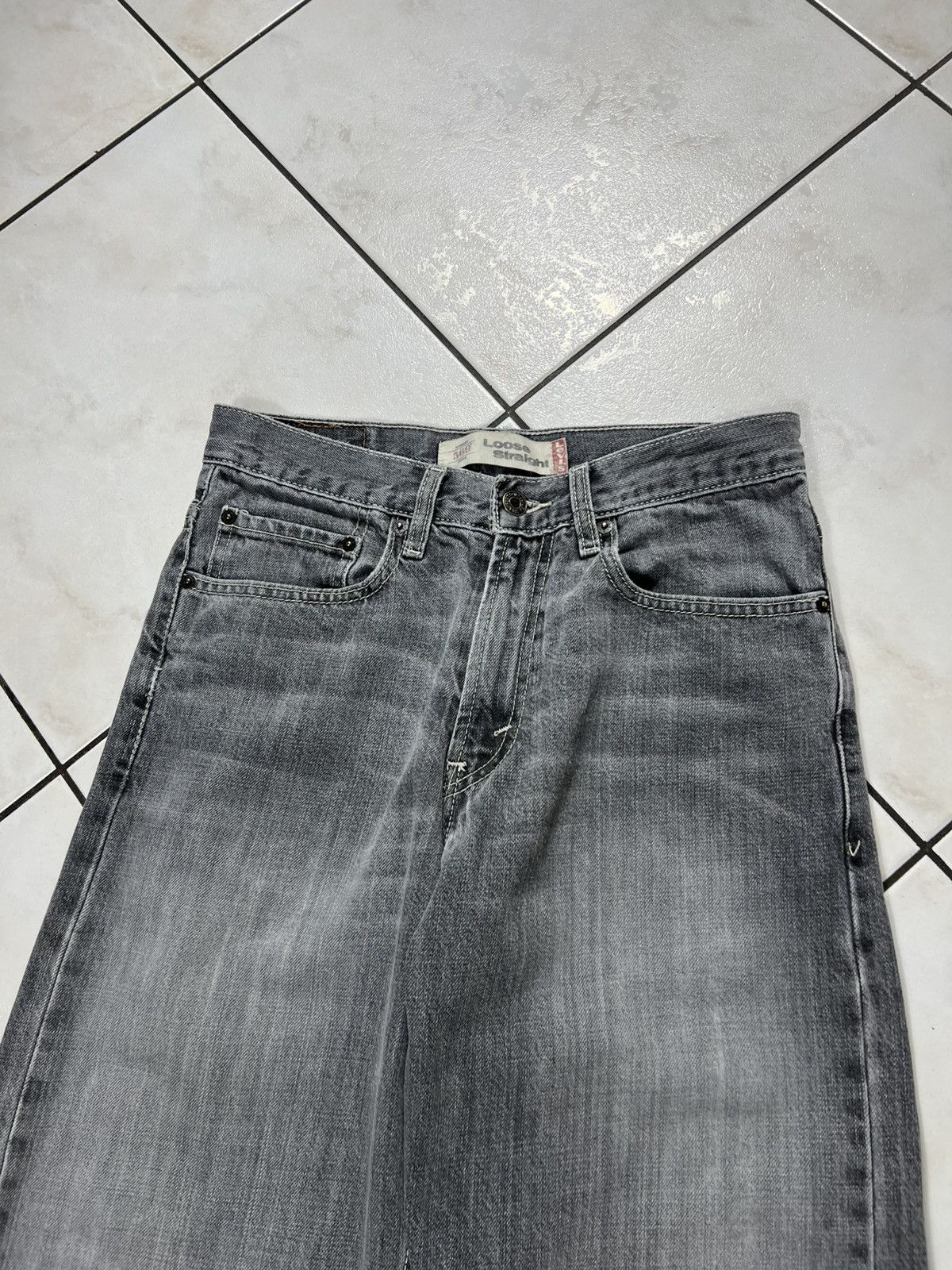 Levi's Vintage 90s Levis 569 loose straight washed distressed jeans Size US 29 - 3 Thumbnail