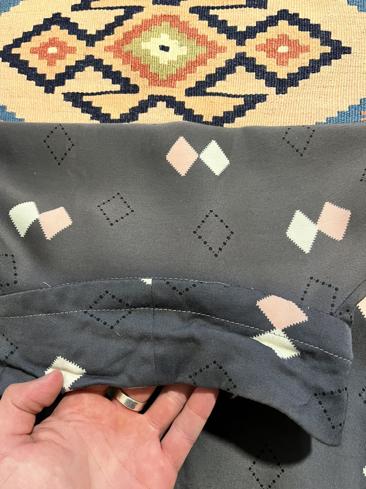 Vintage Vintage 50’s Rayon Gaberdine Atomic Argyle Ricky Jacket Sz L Size US L / EU 52-54 / 3 - 7 Thumbnail