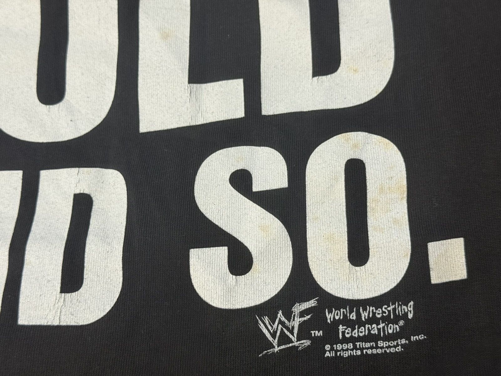 Vintage Vintage 90s WWF Stone Cold Flipping Bird T Shirt What? Size US L / EU 52-54 / 3 - 5 Thumbnail