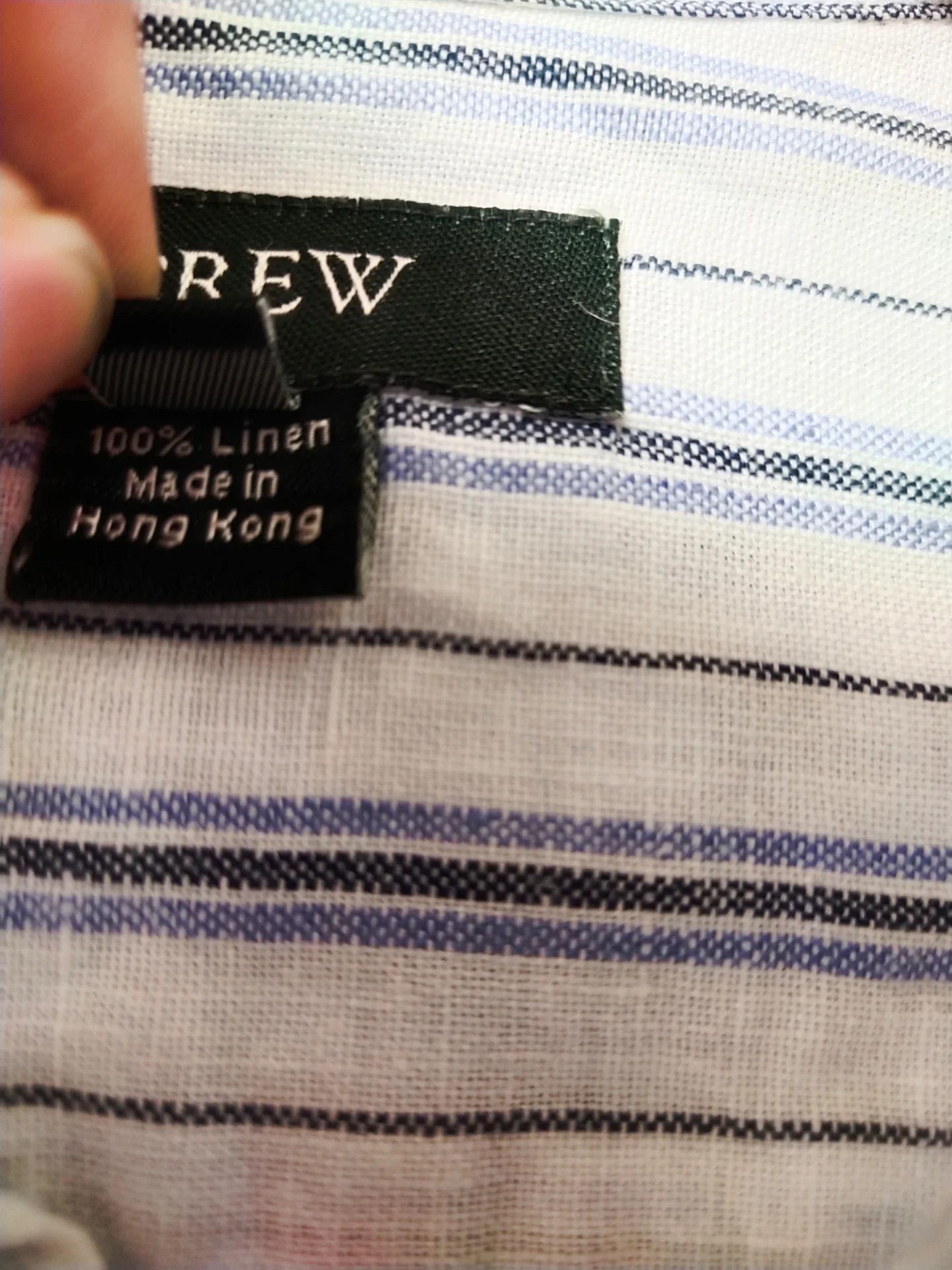 J.Crew J.Crew White Striped Linen Casual Shirt Size US S / EU 44-46 / 1 - 4 Thumbnail