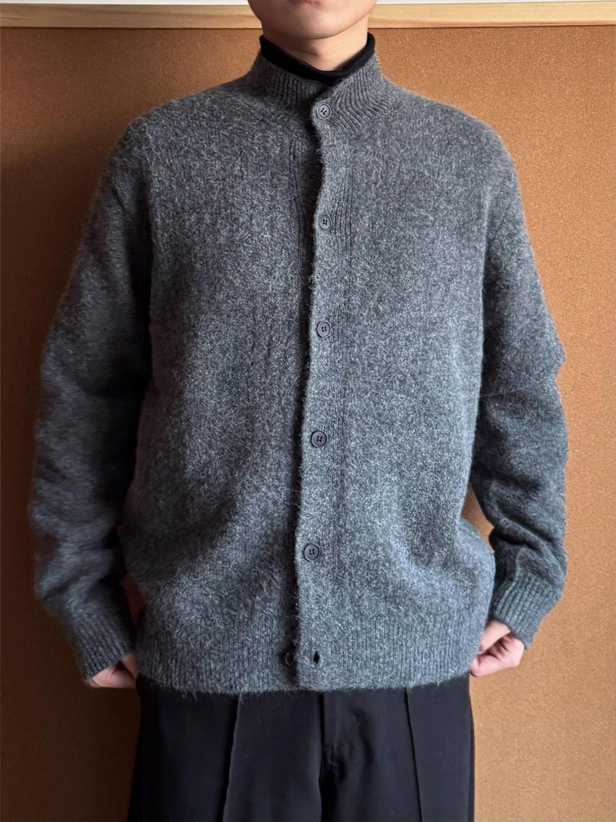 Vintage Gray Button-Up Wool Cardigan, Relaxed Fit Sweater Size US M / EU 48-50 / 2 - 1 Thumbnail