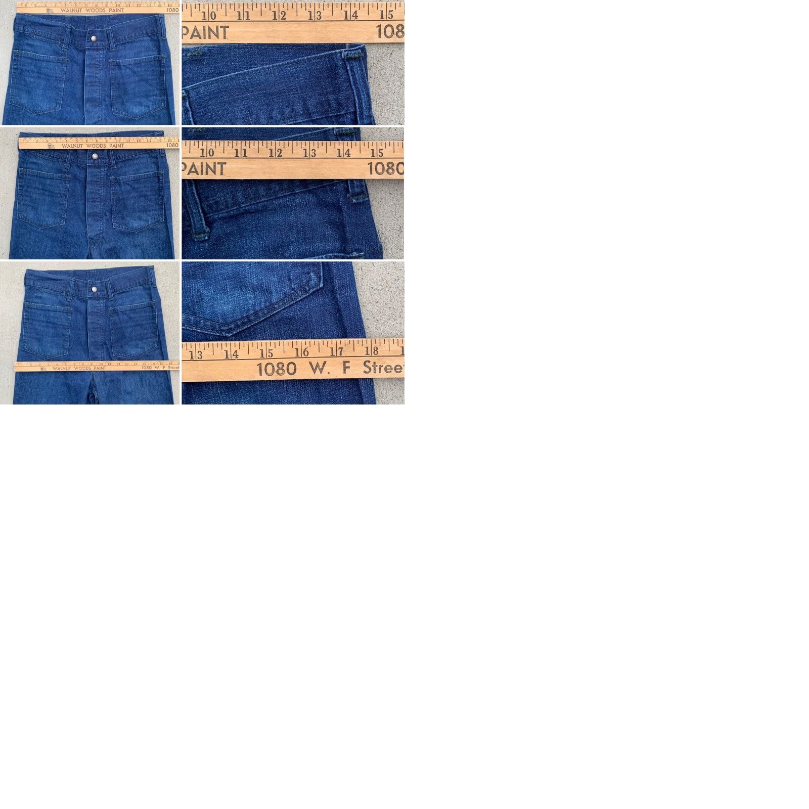 Denime VINTAGE US Navy jeans button fly selvedge denim sailor work chore 31 in waist Size US 31 - 9 Thumbnail