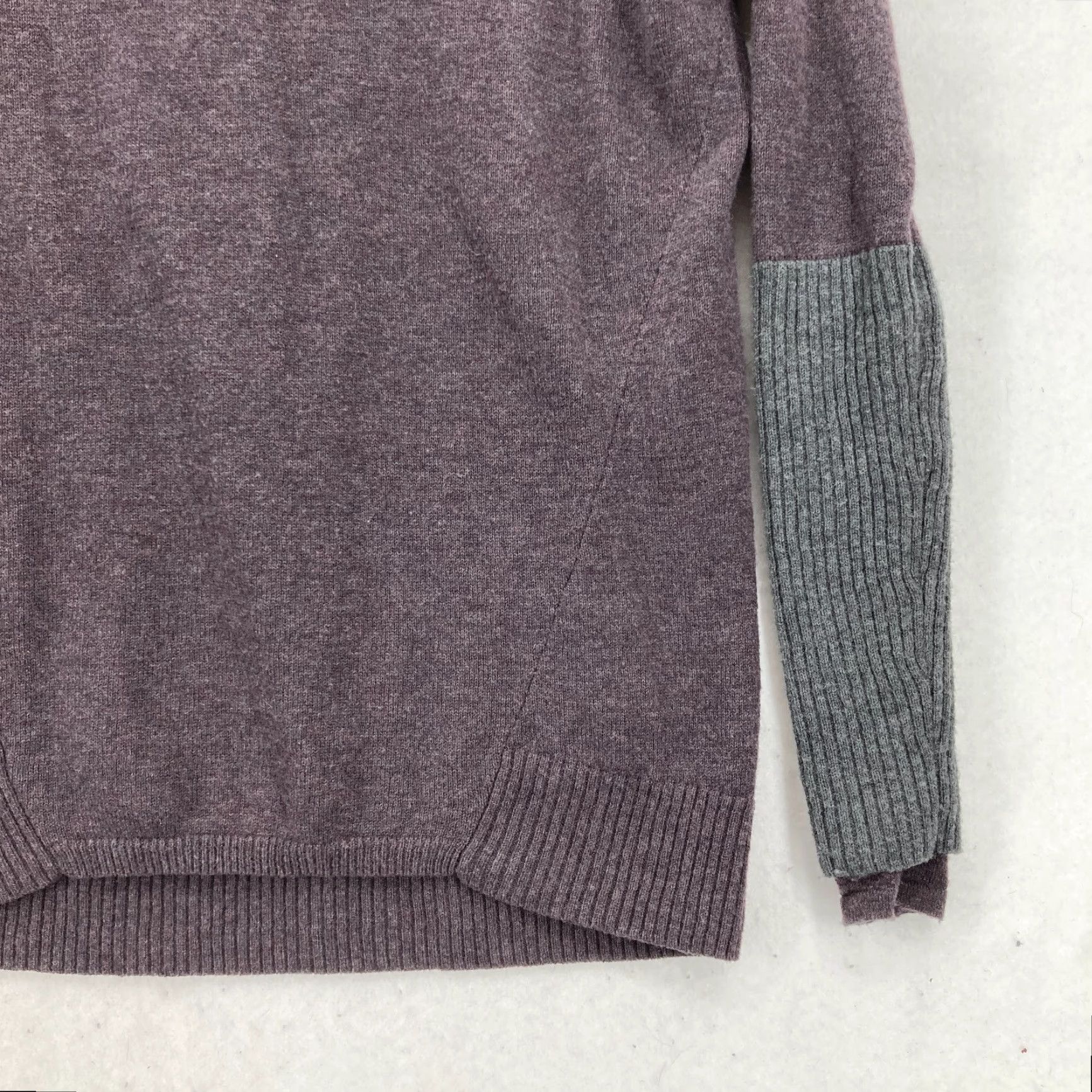Athleta Athleta Merino Wool Nopa Sweater Women's XS Purple Boho Ribbed Sleeves Pullover Casual Knit Shirt Size XS / US 0-2 / IT 36-38 - 3 Thumbnail