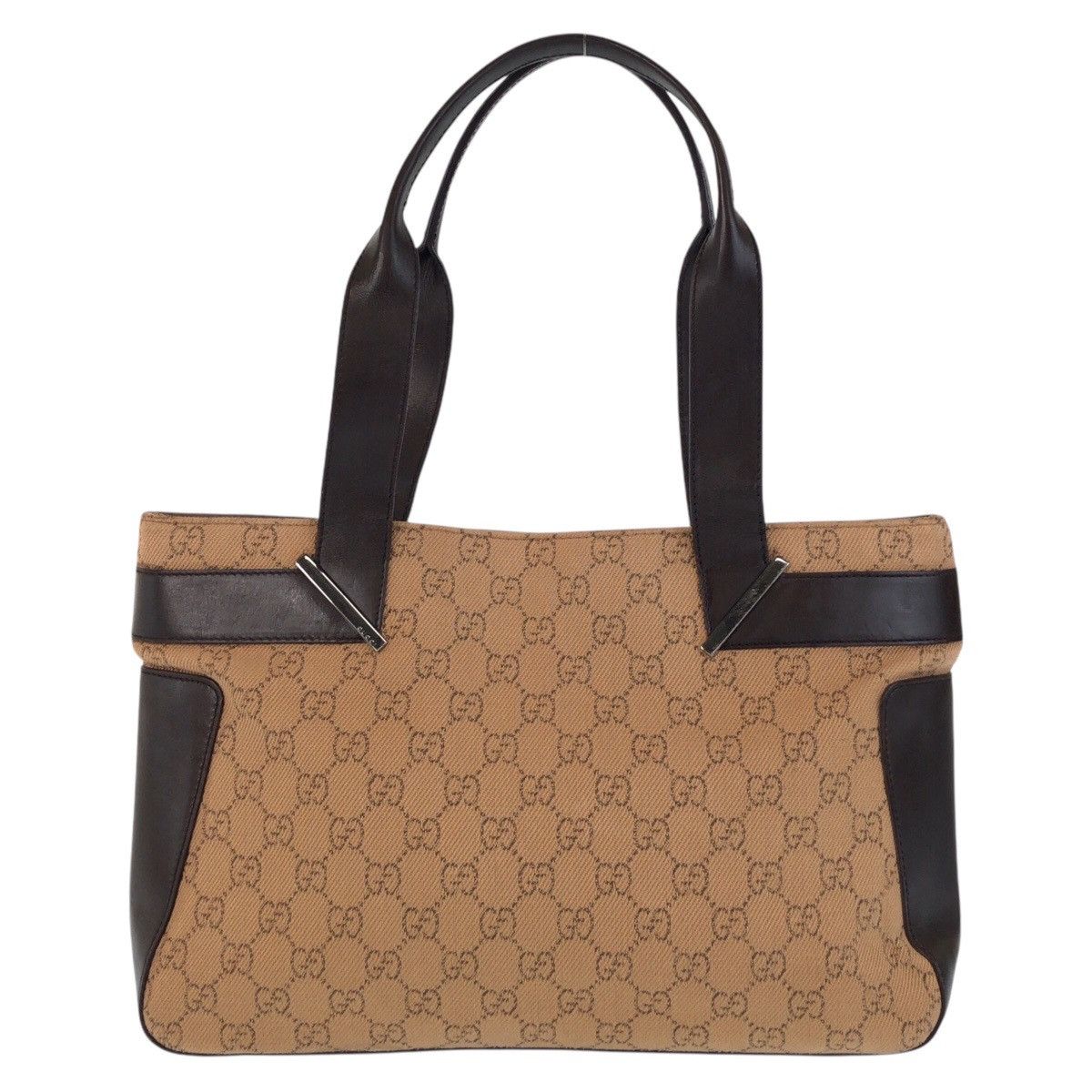 Gucci Gucci GG Canvas/leather 2Way Tote Bag 73983 Canvas Shoulder Bag 73983 in Beige, Women's