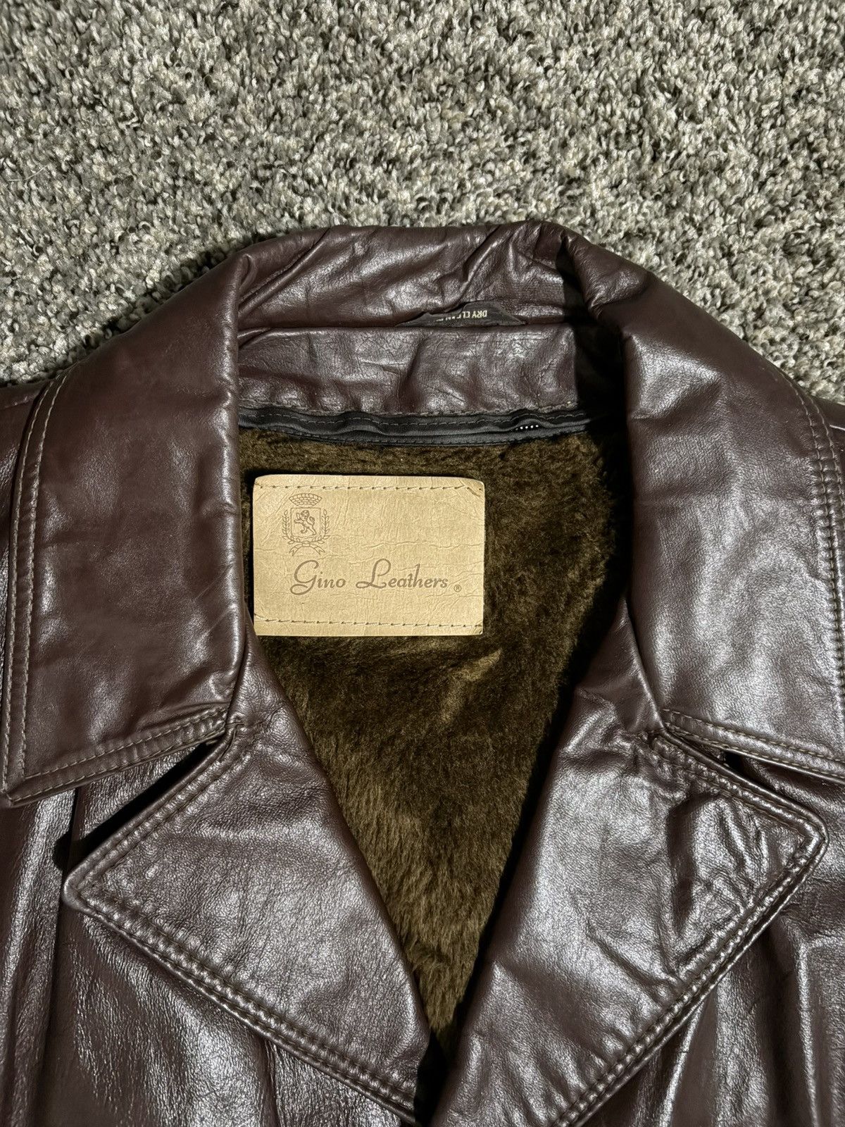 Vintage Vintage Gino Leathers Genuine Brown Leather Coat Size US M / EU 48-50 / 2 - 3 Thumbnail