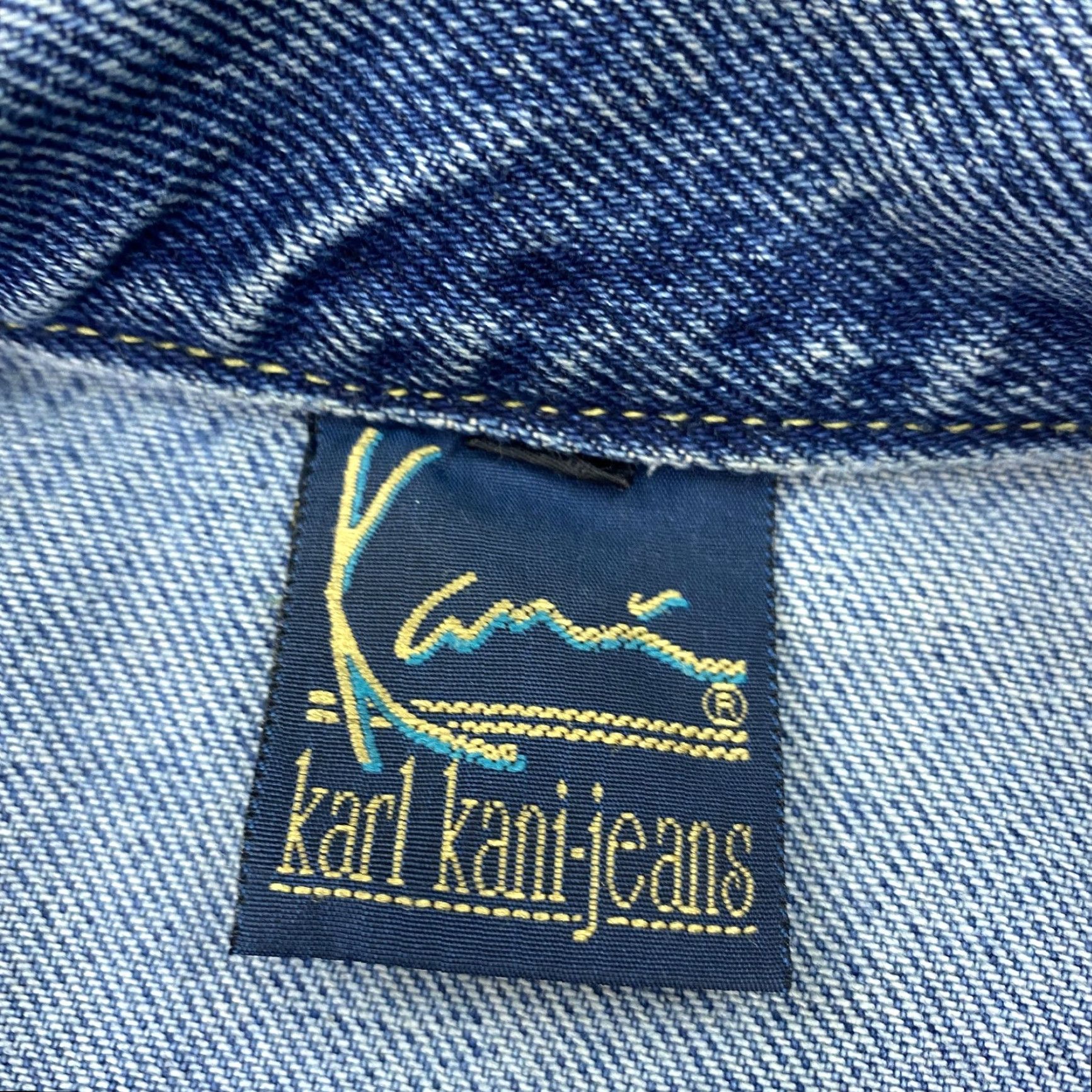 Karl Kani VINTAGE Karl Kani Jacket Mens L Denim Military Button 90s Hip Hop Streetwear Blue Mens Size US L / EU 52-54 / 3 - 7 Thumbnail