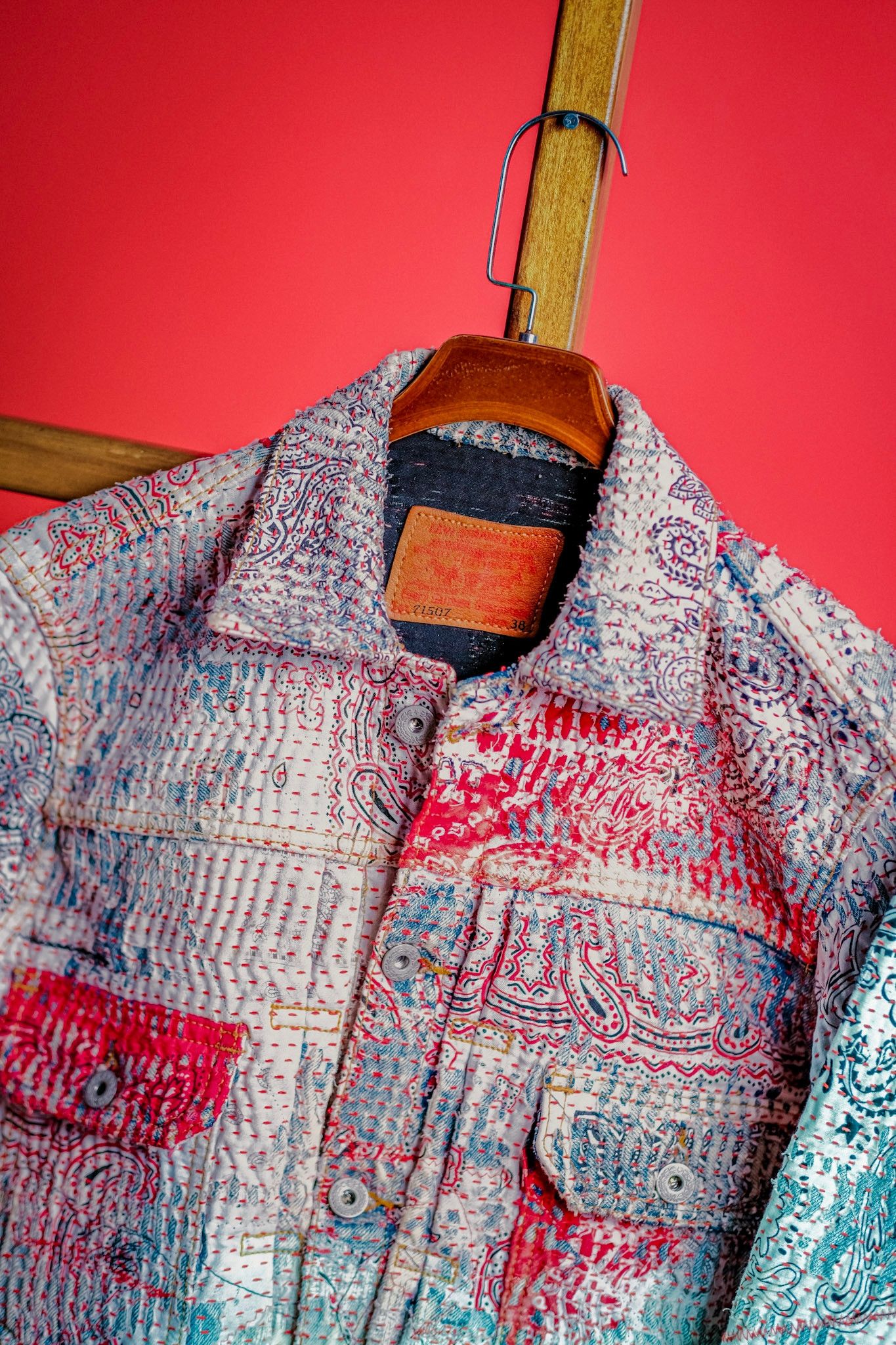 Levi's Levis 71507 Selvedge X Sashiko Boro Rugged Company Jacket Size US M / EU 48-50 / 2 - 2 Thumbnail