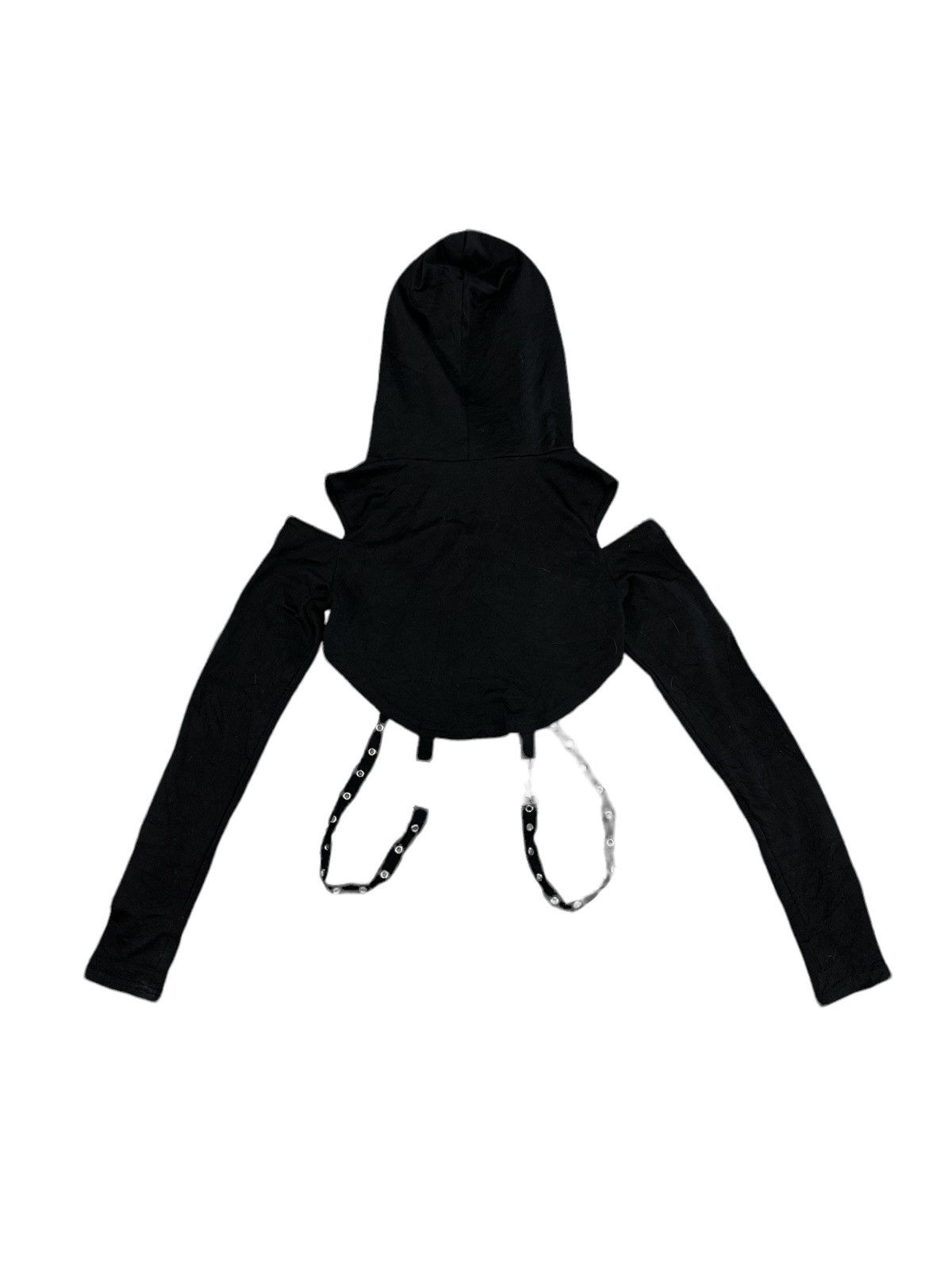 Japanese Brand × Vintage ROMWE GRUNGE PUNK ULTRA SHORT HOODED SPLICED WITH CHAIN Size XS / US 0-2 / IT 36-38 - 2 Thumbnail