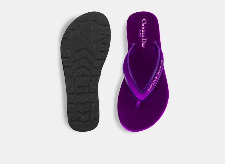 Dior o1w1db11024 Thong Sandals in Purple Size US 12 / IT 42 - 5 Thumbnail