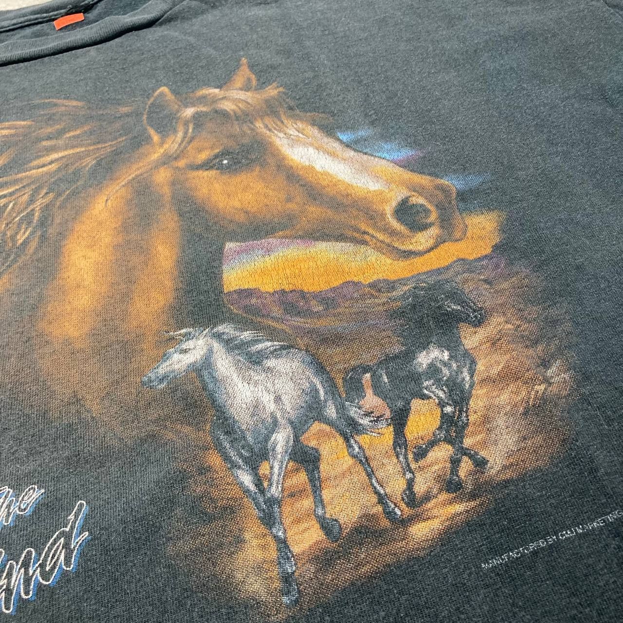Arts & Science Vintage 90s Horse American Western Nature Faded Tee Size US XXL / EU 58 / 5 - 3 Thumbnail
