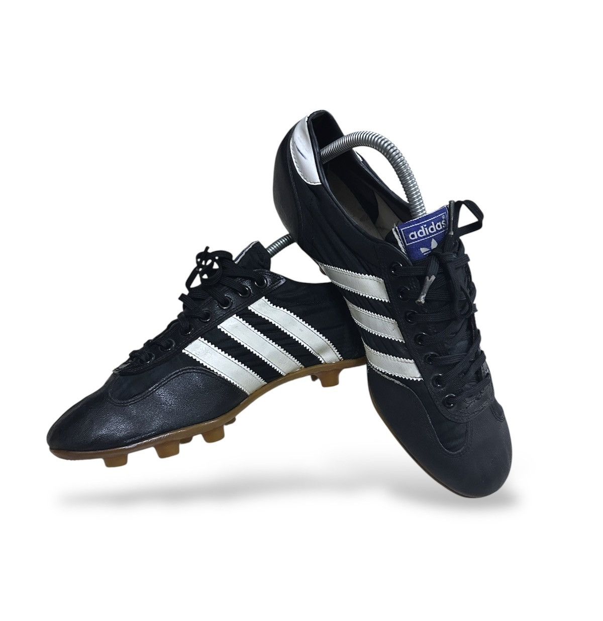 Adidas Vintage 80s Adidas Football Cleats Black Nylon Canvas Size US 9 / EU 42 - 7 Thumbnail