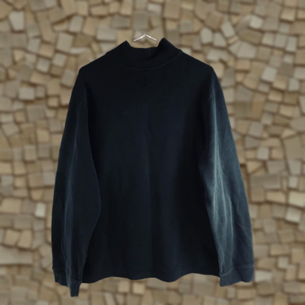 Merona Merona Jacket Men XL Black Quarter Zip Mock Neck Henley Pullover Long Sleeve Size US XL / EU 56 / 4 - 1 Thumbnail