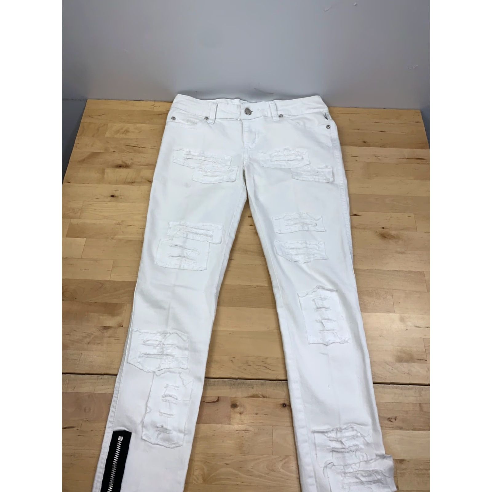 Tripp NYC TRIPP NYC Daang Goodman Pants Womens 3 White Skinny Distress Rock Punk Size 26" / US 2 / IT 38 - 2 Thumbnail