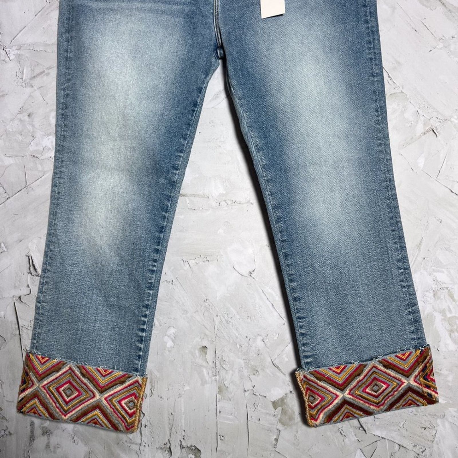 Other Driftwood Colette Crop Jean Diamond Daze Blue Embroidered 33 Size 33" - 10 Thumbnail
