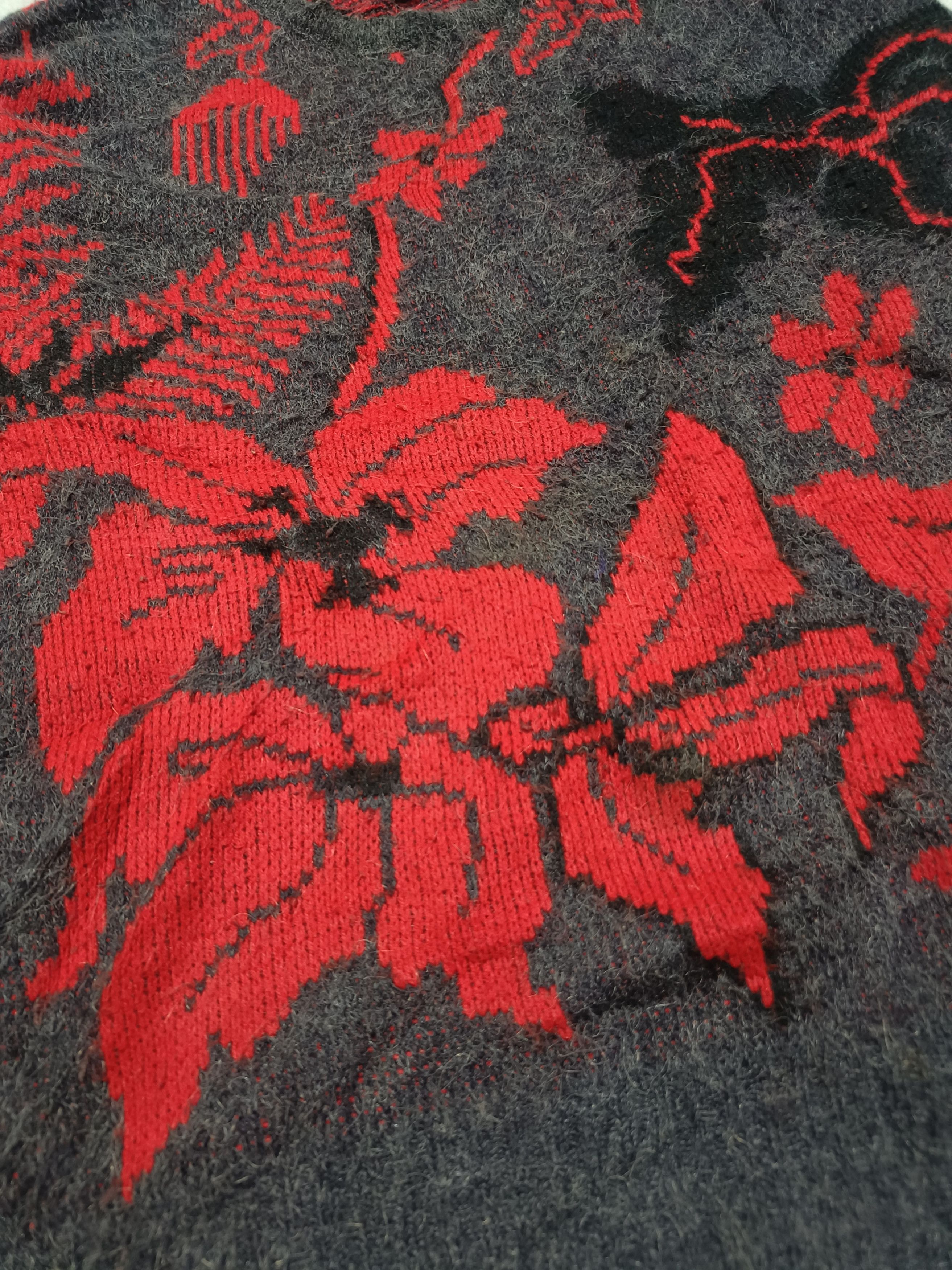 Other Vintage 70s HOP SCOTCH Melbourne Floral Motifs Knit Sweater Size US L / EU 52-54 / 3 - 4 Thumbnail