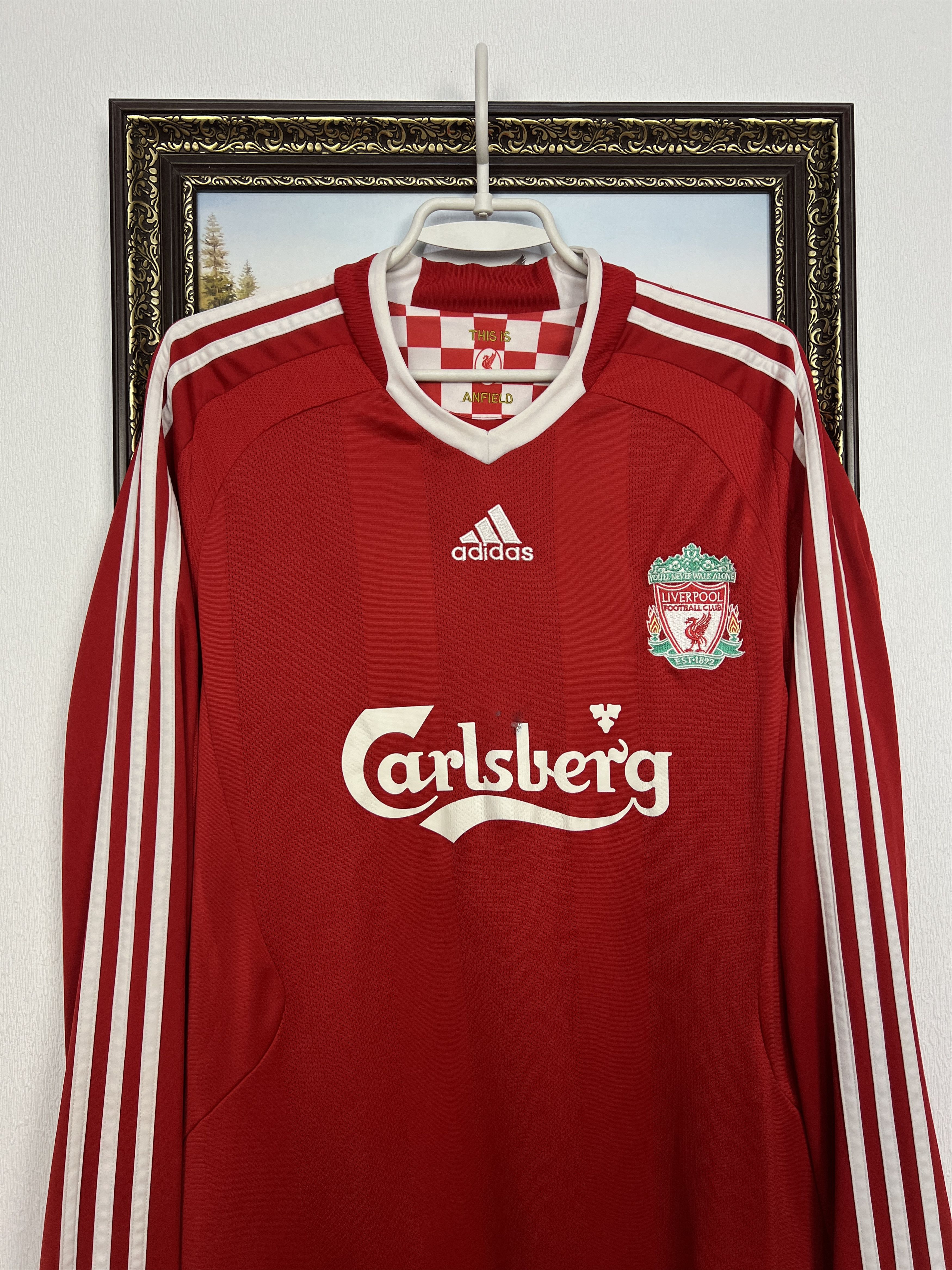 Adidas Liverpool football shirt Soccer Long Sleeve Jersey Trikot Size US M / EU 48-50 / 2 - 2 Thumbnail