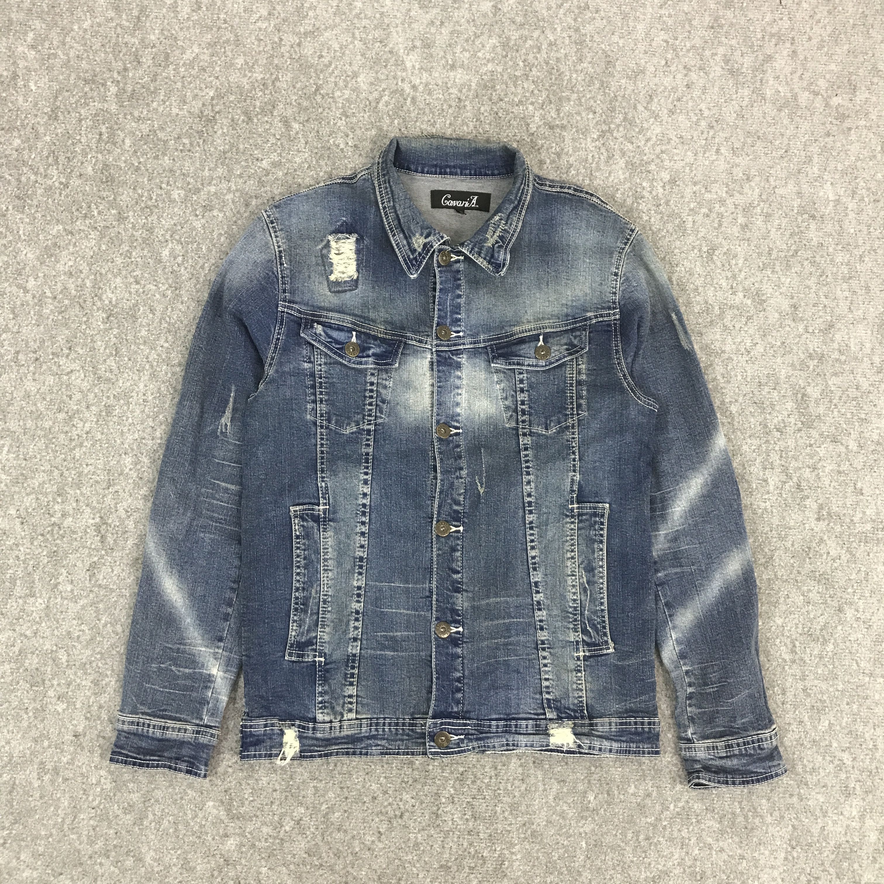 Japanese Brand GAVARIA DISTRESSET DESIGN BUTTON JACKET Size US L / EU 52-54 / 3 - 1 Thumbnail