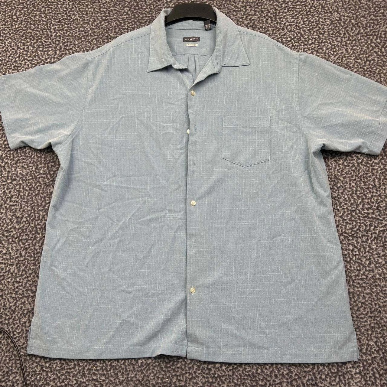 Van Heusen Van Heusen Button Down Shirt Men 18-18 1/2 Blue Collared 2XL Size US XXL / EU 58 / 5 - 1 Thumbnail