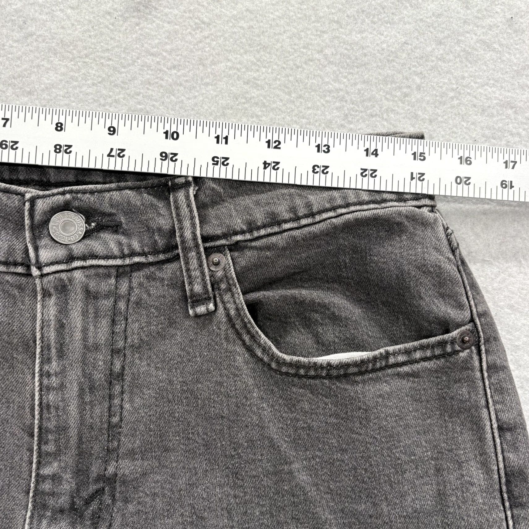 Levi's Levis 512 Jeans Mens 30x32 Gray Medium Wash Slim Tapered Denim Pants Suspenders? Size US 30 / EU 46 - 7 Thumbnail