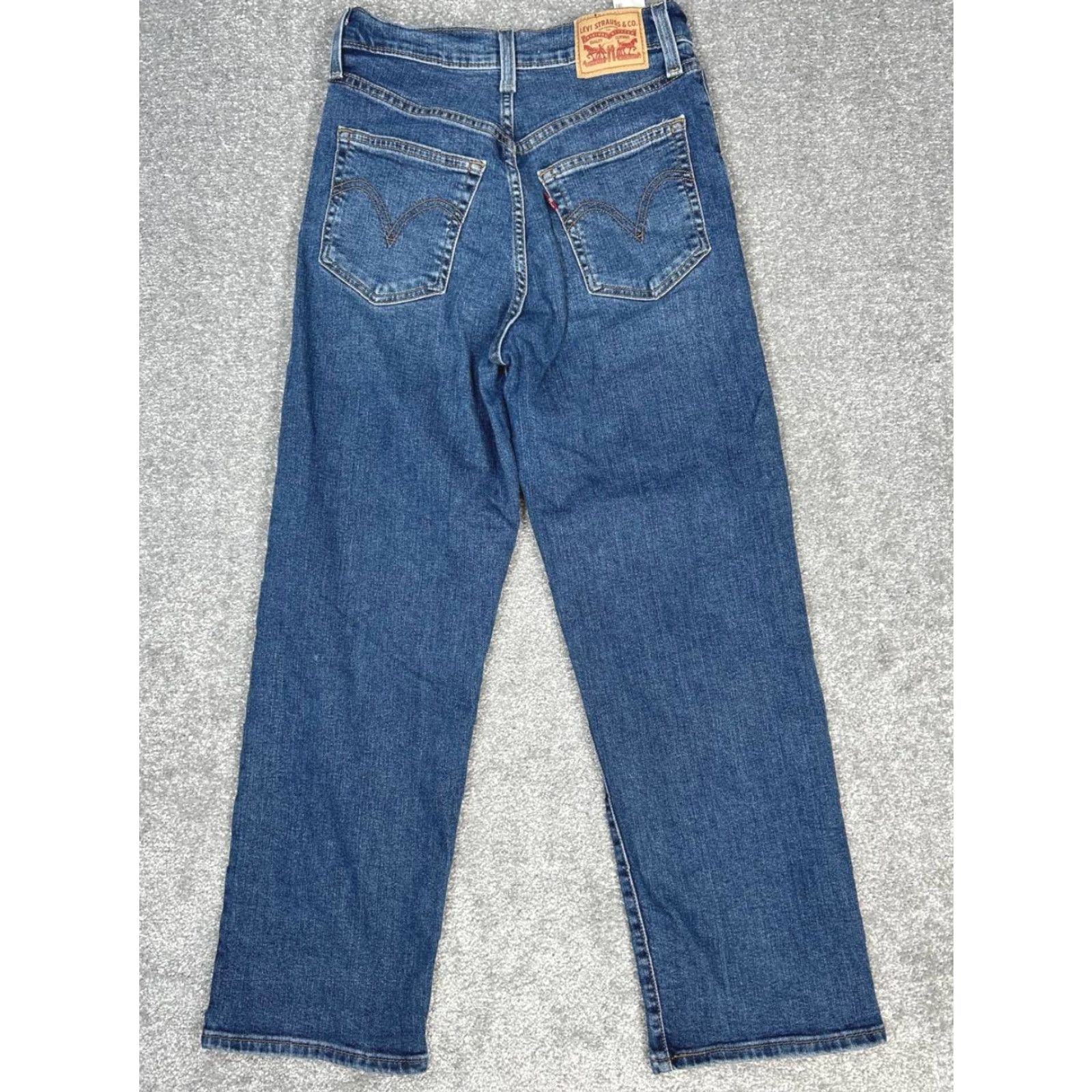 Levi's Levis Ribcage Straight Ankle Jeans Womens 27 Blue Denim Cotton High Rise 26x26 Jeans City Preppy Womens Size 27" / US 4 / IT 40 - 2 Thumbnail