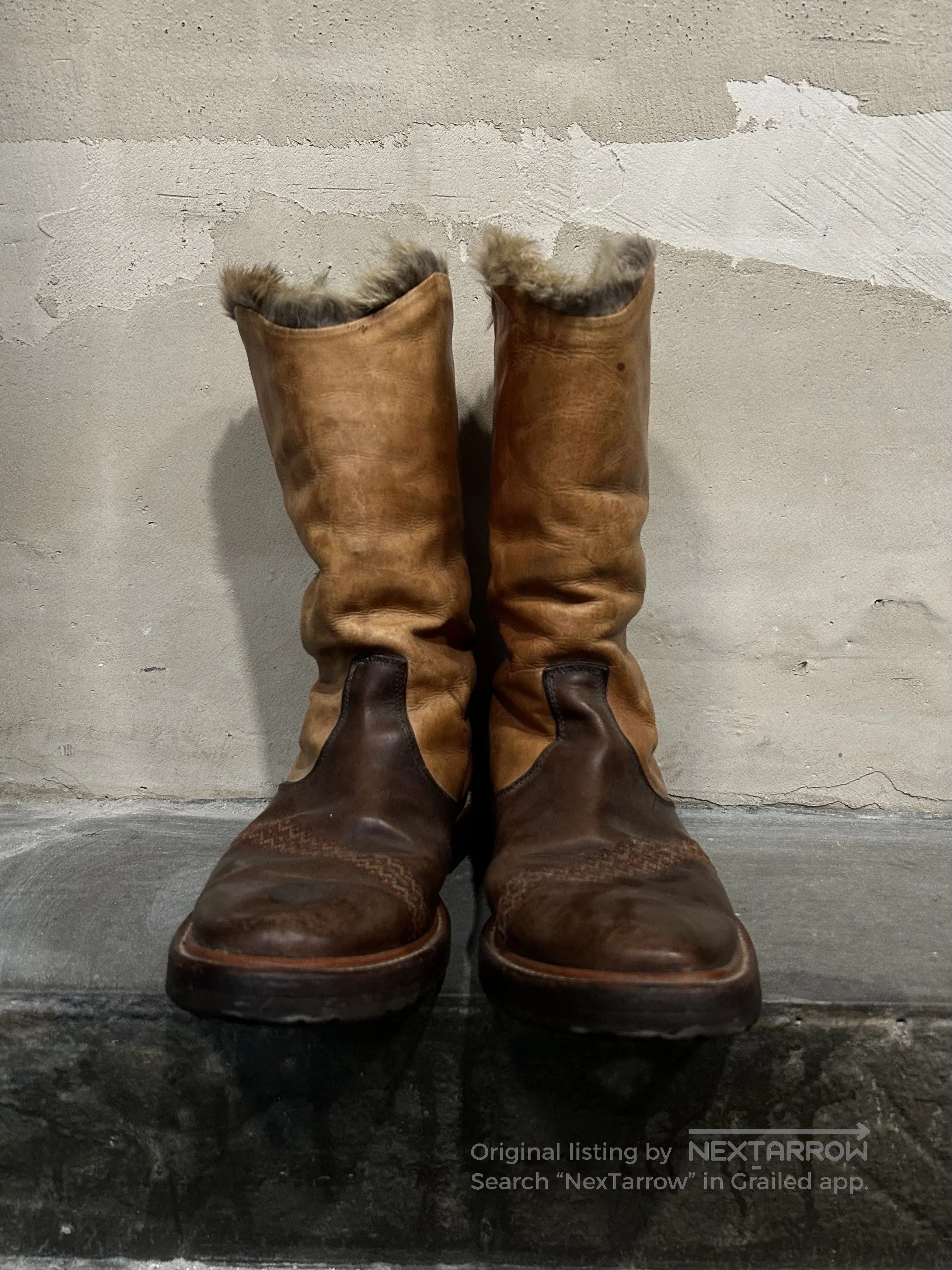 DEN IM by SIKI IM Number (N)ine 02AW Suede Paneled Leather Boots. Size US 5 / EU 37 - 2 Thumbnail